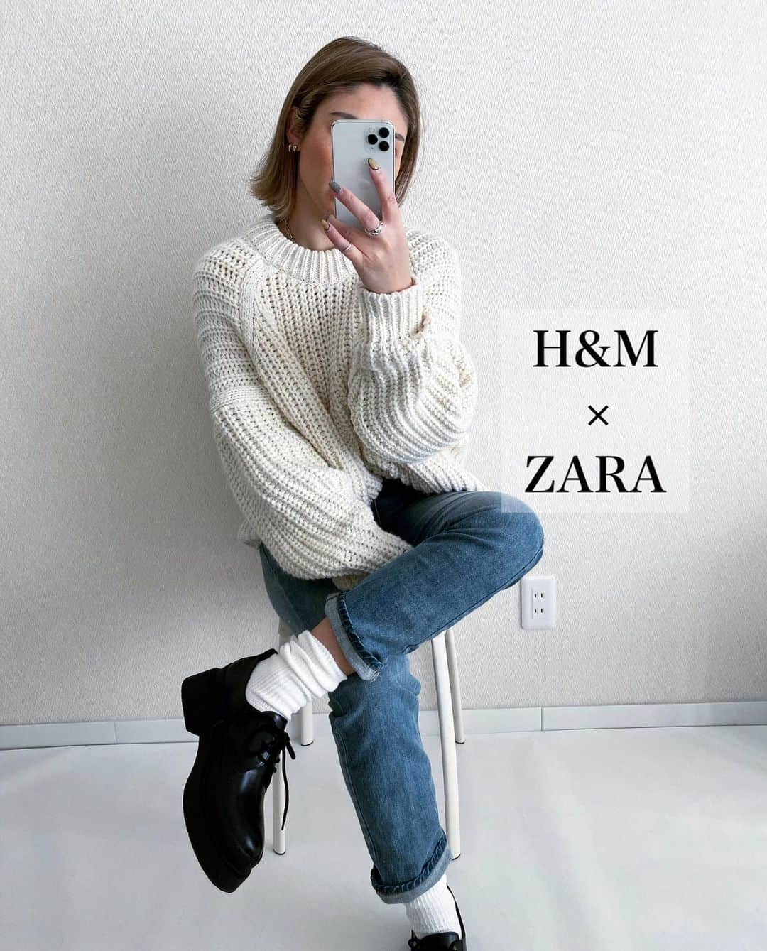 S E I K Oさんのインスタグラム写真 - (S E I K OInstagram)「.  @zara の ダービーシューズの コーデ見たいって リクエストいただいたので さっそくー💓　  本当可愛くて 結構何でも 合わせられそう😚　  knit/ #hm  denim/ 昔の　 socks/ @_____ok.soon  shoes / #zara   またZARAで 可愛い靴見つけてポチった😆 もう届いてるから 履くの楽しみー☺️   ________________   #ザラ#エイチアンドエム#プチプラ#プチプラコーデ#着回し#着回しコーデ#ママコーデ#ママファッション#ニット#冬コーデ#冬服#gu」1月21日 21時12分 - seco_days