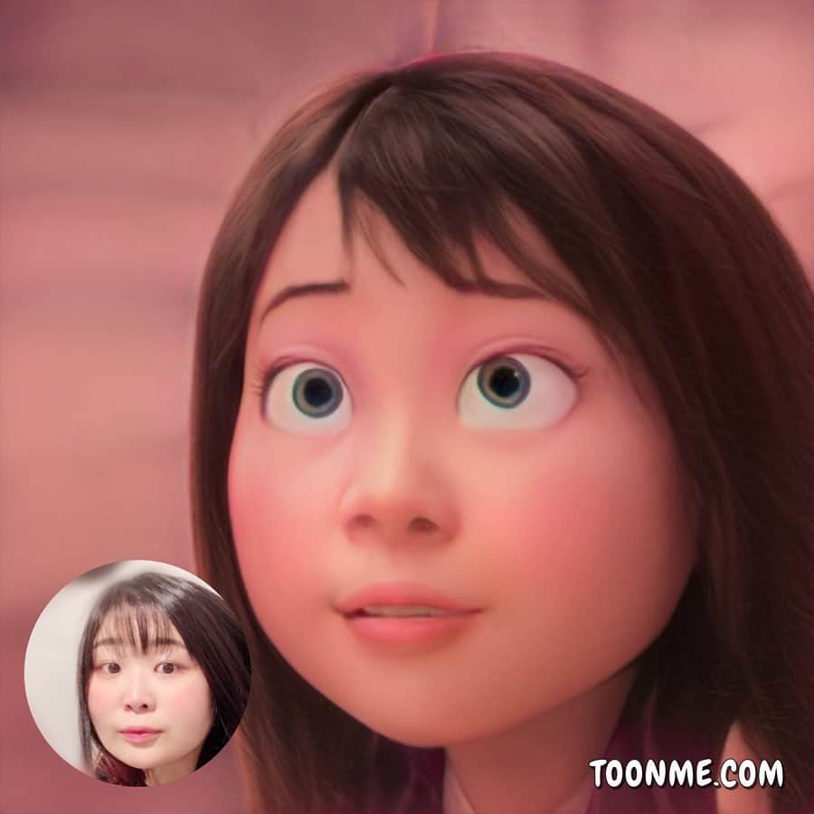 優宇さんのインスタグラム写真 - (優宇Instagram)「_ わたしがピクサーにでたらこんな感じ？？？ 前髪とっ散らかってるナ #disney #pixar #toonme」1月21日 21時21分 - yuustagram719