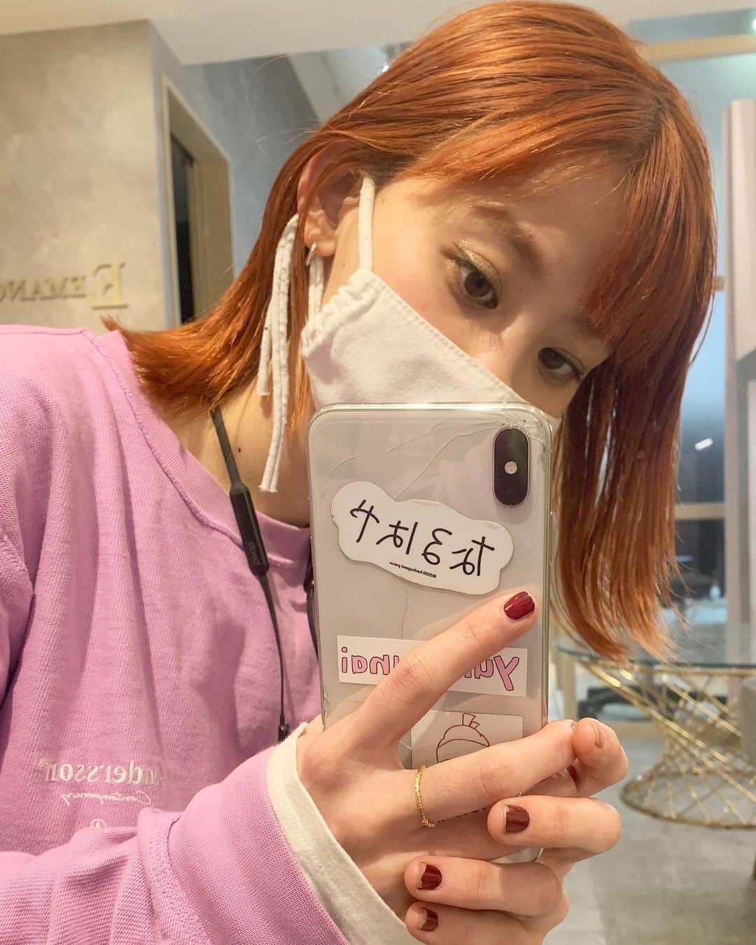 中西結梨花のインスタグラム：「orange hair 🍊👩🏼‍🦰🧶🦊🍂🧡  image ▷ @___favorite___image___」