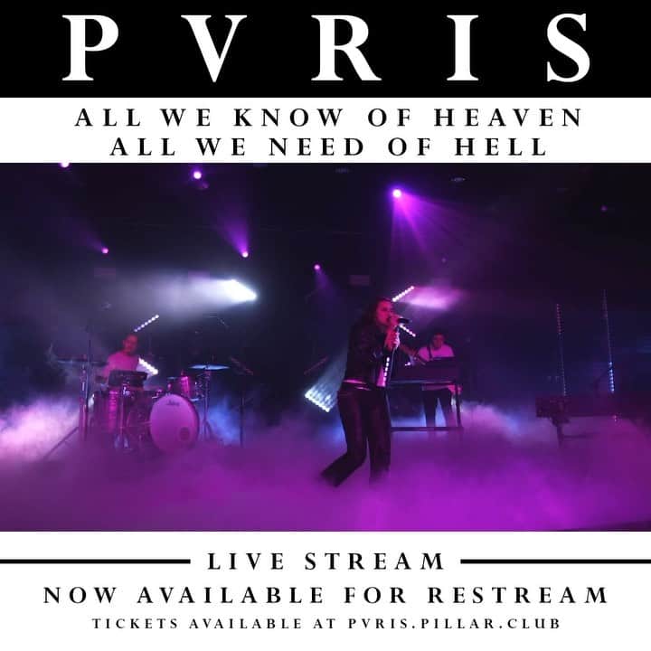 PVRISのインスタグラム：「In case you missed it, our live performance of AWKOHAWNOH is still available to stream on @pillar_music. Link in our bio.」