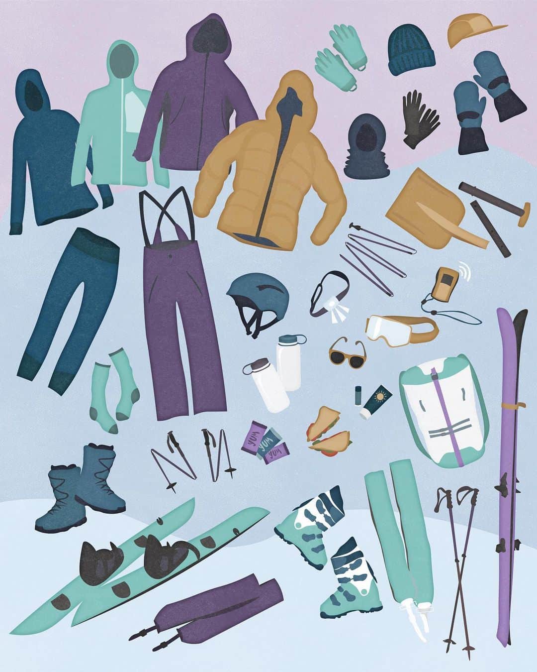 マウンテンハードウェアのインスタグラム：「What gear is needed for a single day of backcountry skiing? @jhmtnguides covers everything from what layers to wear to what safety equipment is required. (Link in bio.)」
