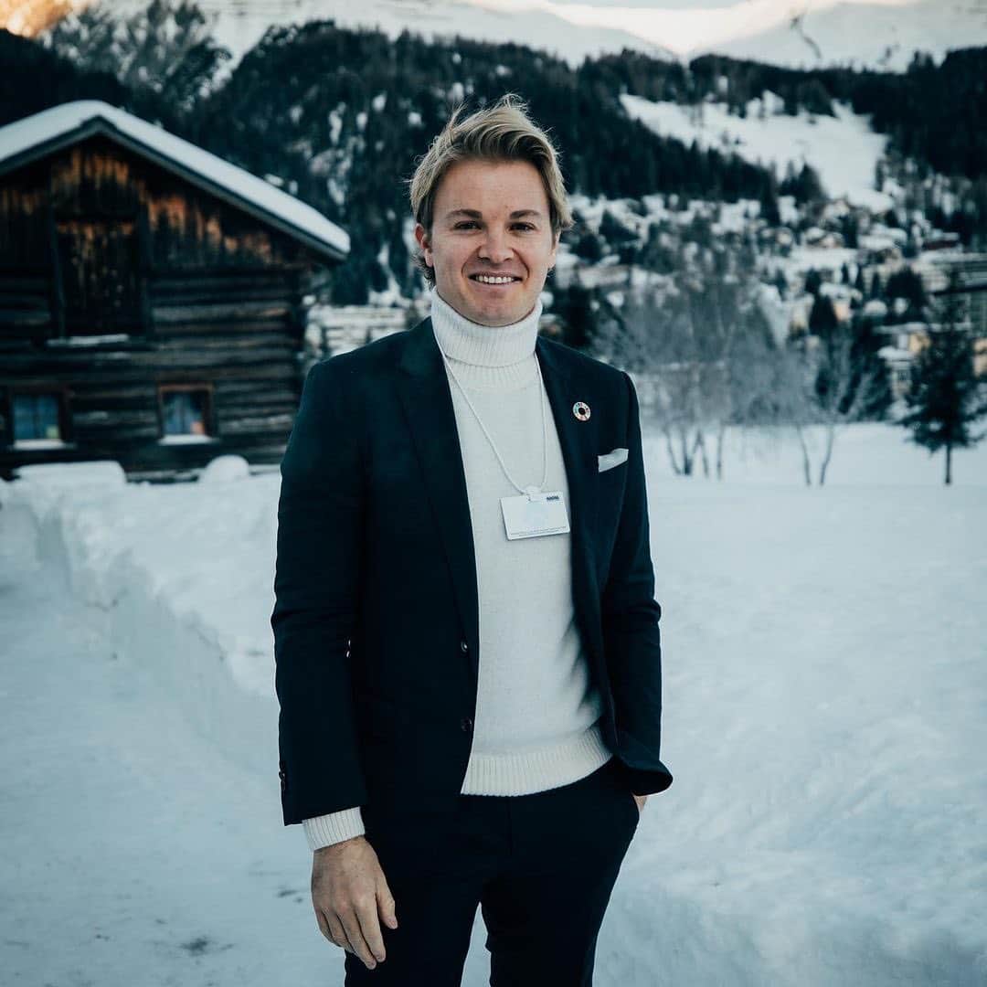 ニコ・ロズベルグのインスタグラム：「What's your focus for 2021? Exactly one year ago today I've been to the World Economic Forum in Davos to speak about how to tackle climate change through sustainable innovations. We all know a lot is different right now. However, I'm still looking forward to some exciting projects this year that address these challenges. I hope you are all staying safe!」