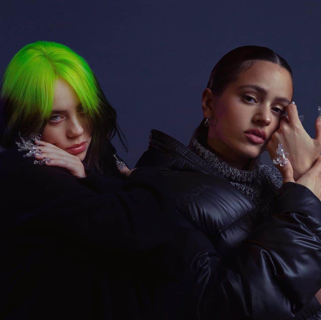 のインスタグラム：「@billieeilish x @Rosalia.vt ❤️ finally. As heard in @euphoria ⠀⠀⠀⠀⠀⠀⠀⠀⠀ ▶️[Link in bio]#billieeilish #rosalia」