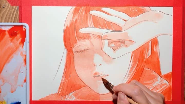 門小雷のインスタグラム：「Monochromatic coloring practice.   Join my Patreon for full length videos and tips: www.patreon.com/littlethunder」