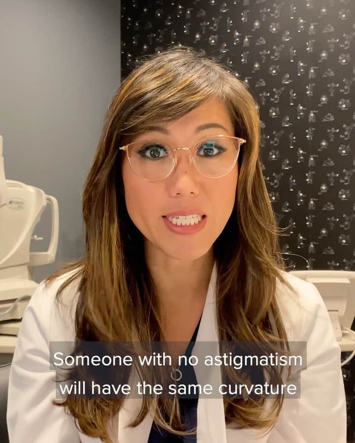 Warby Parkerのインスタグラム：「“What is astigmatism?” 👁️ 🤔 ⤴️  On this week’s #AskAWarbyParkerOptometrist: Dr. Jennifer Kim, an optometrist at our Somerset store in Troy, MI, answers one of the most common questions optometrists receive in the eye exam room ➡️ “What is astigmatism?“—get the whole scoop on our YouTube channel where our optometrists answer your vision questions and debunk eyecare myths! (👓: Dr. Kim is wearing Faye in Layered Rose Quartz Crystal.)」