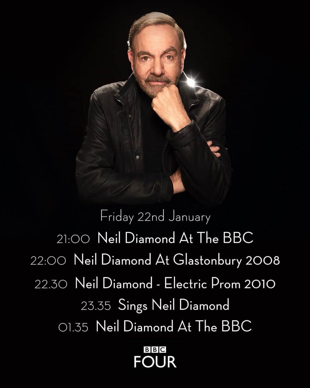 ニール・ダイアモンドさんのインスタグラム写真 - (ニール・ダイアモンドInstagram)「Celebrate Neil’s 80th birthday this Sunday with BBC Four tonight! 📻🎂 –Team Neil」1月22日 3時43分 - neildiamond