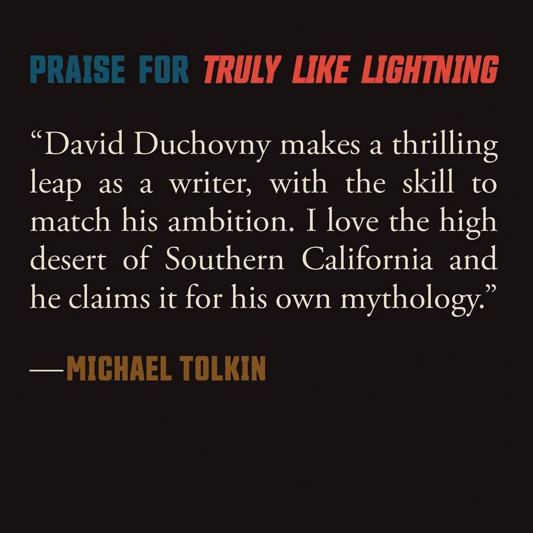 デイヴィッド・ドゥカヴニーのインスタグラム：「#TrulyLikeLightning」