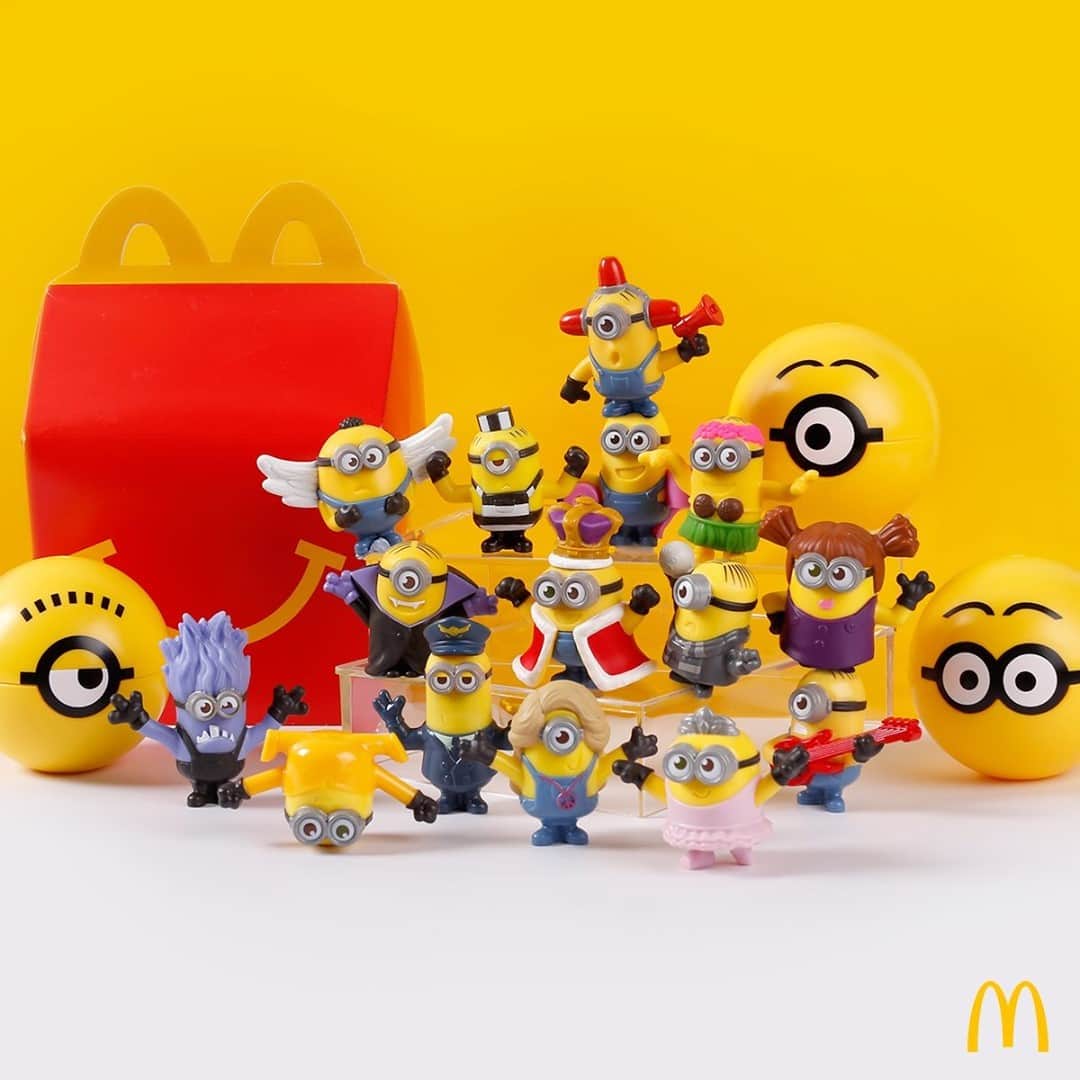 McDonald's Philippinesのインスタグラム：「It’s going to be a weekend full of excitement — especially with these mischievous Minions around! Buy a Happy Meal starting at Php 90 and get a surprise Minions toy inside a capsule. Who knows? You might even get a rare golden one! You better hurry because they are only available until January 28! Order now via McDelivery.」