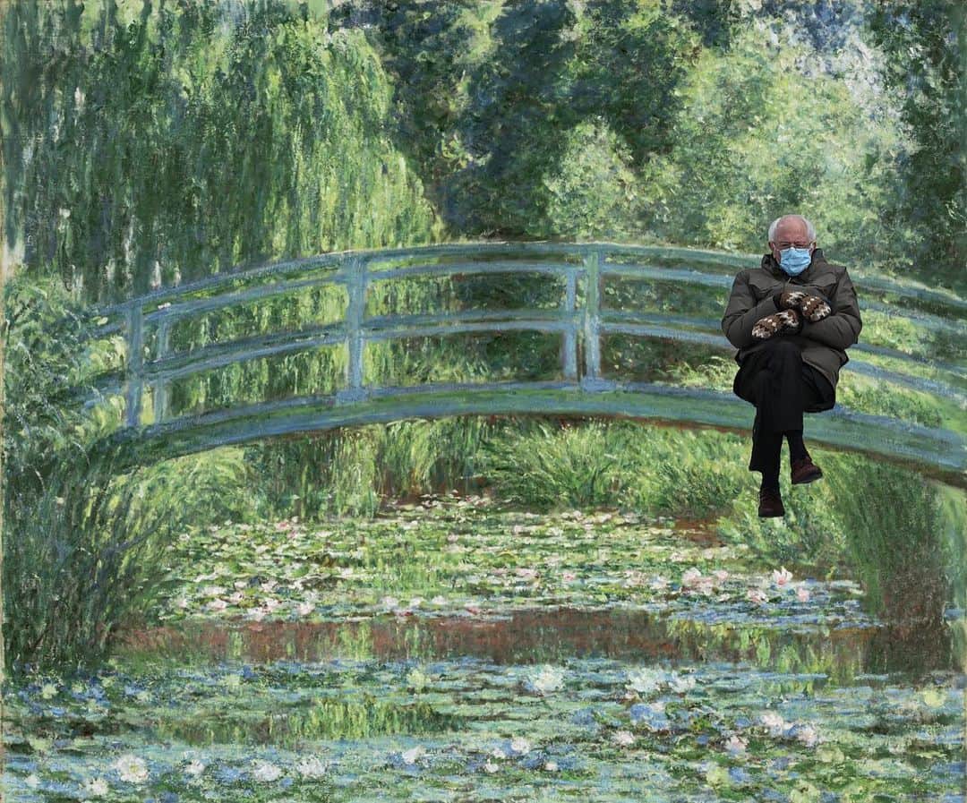 フィラデルフィア美術館さんのインスタグラム写真 - (フィラデルフィア美術館Instagram)「We couldn't resist. #BernieSanders   "A Reading from Homer" (detail), 1885, by Sir Lawrence Alma-Tadema. "The Park Bench" (detail), 1946, by Horace Pippin. "Japanese Footbridge and the Water Lily Pool, Giverny," 1899, by Claude Monet. "Portrait of Dr. Samuel D. Gross (The Gross Clinic)" (detail), 1875, by Thomas Eakins.」1月22日 4時54分 - philamuseum