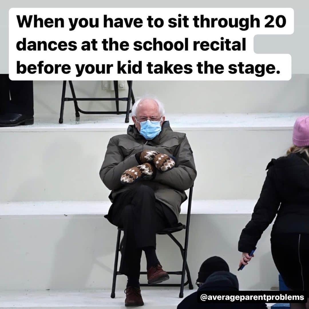 Average Parent Problemsのインスタグラム：「The Bernie Sanders meme is too much fun. Give me more caption ideas in the comments below! #averageparentproblems」