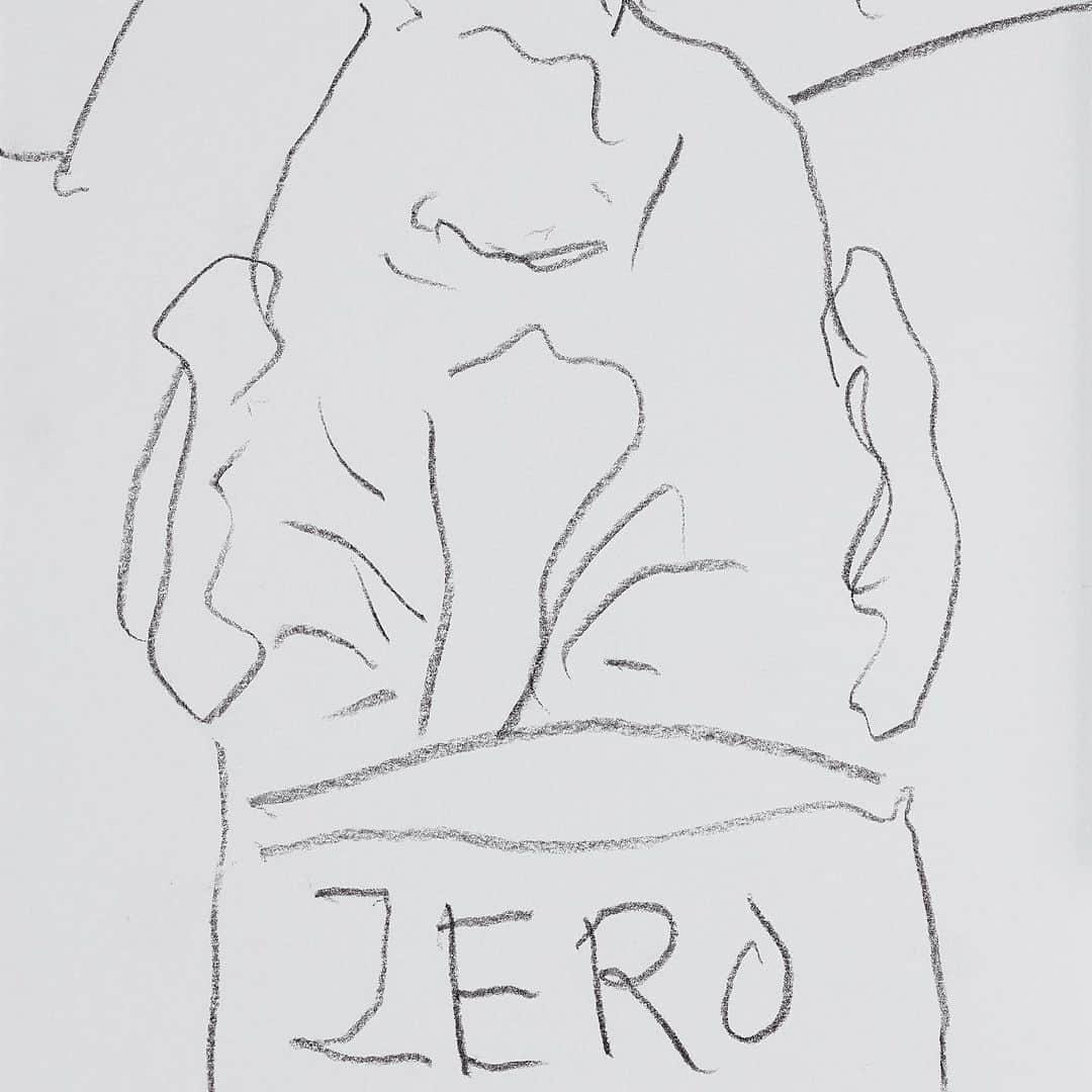 ガゴシアン・ギャラリーさんのインスタグラム写真 - (ガゴシアン・ギャラリーInstagram)「Georg Baselitz made this self-portrait in January 2018 while filming for the ZDF cultural program "Aspekte". The signed pencil drawing, titled "ZERO," will be auctioned by Lempertz to benefit Kunst Hilft Geben, an organization working to end homelessness in Cologne, Germany. The auction is now live and will conclude on January 31. Follow the link in our bio to bid or to learn more. __________ #GerogBaselitz @kunsthilftgeben @lempertz_1845_art (1) Georg Baselitz with "ZERO" (2018). Photo: Ivan Aebischer; (2) "ZERO,“ 2018 (detail) © Georg Baselitz. Photo: Robert Oisin Cusack」1月22日 5時18分 - gagosian