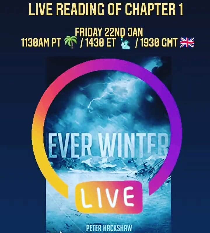 ダン・スティーヴンスのインスタグラム：「By popular demand (!) tomorrow I'm going to attempt my first Instagram Live reading of Chapter 1 of this new audiobook, Ever Winter by @peterhackshawauthor, coming out next week. Pre-order via link in bio. See you tomorrow! ❄」