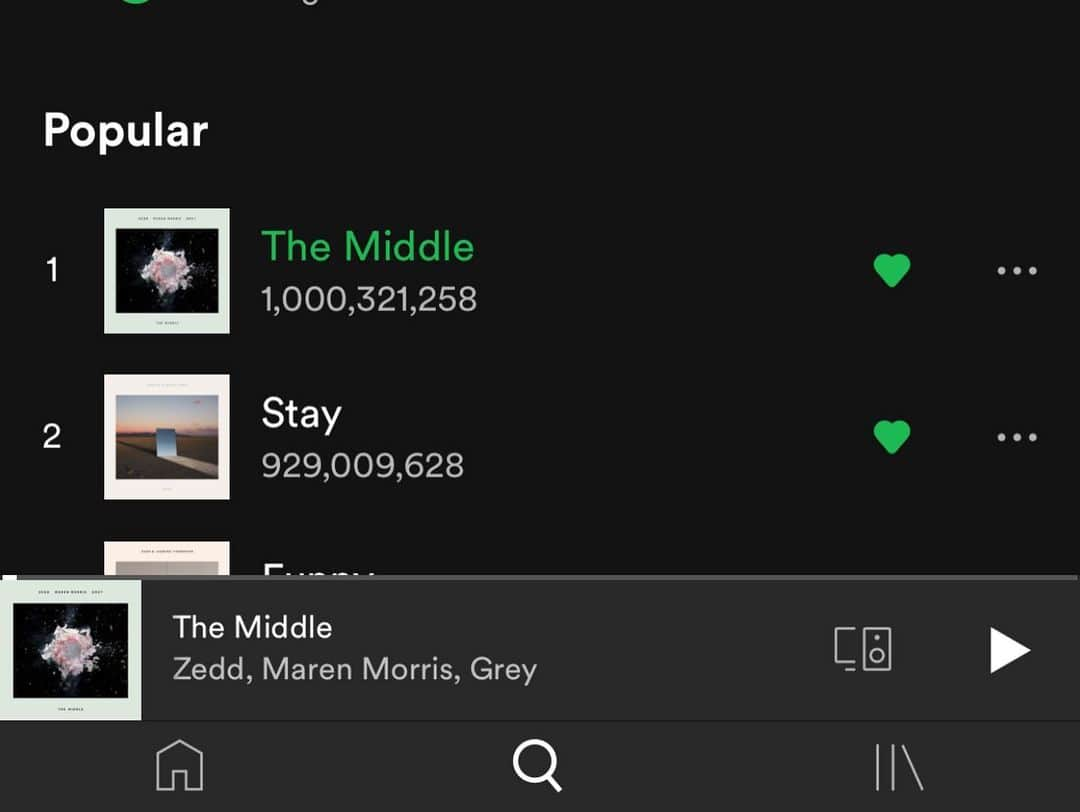 ゼッドさんのインスタグラム写真 - (ゼッドInstagram)「Today marks an unbelievable milestone for me.  “The Middle” w/ @greymusic and @marenmorris just passed 1 BILLION streams on @spotify!!! Huge shoutout to @sarah_aarons & my brothers from @themonsters_strangerz for writing this with us and having the trust and unbelievable patience considering it ended up taking longer than the birth of a child 🤣. I love u guys so much. And thanks so much to everyone who listened to the song and supported it and sang along when I played it live and didn’t switch the radio station when it was played. U guys are the MVPs.  ♥️」1月22日 5時57分 - zedd