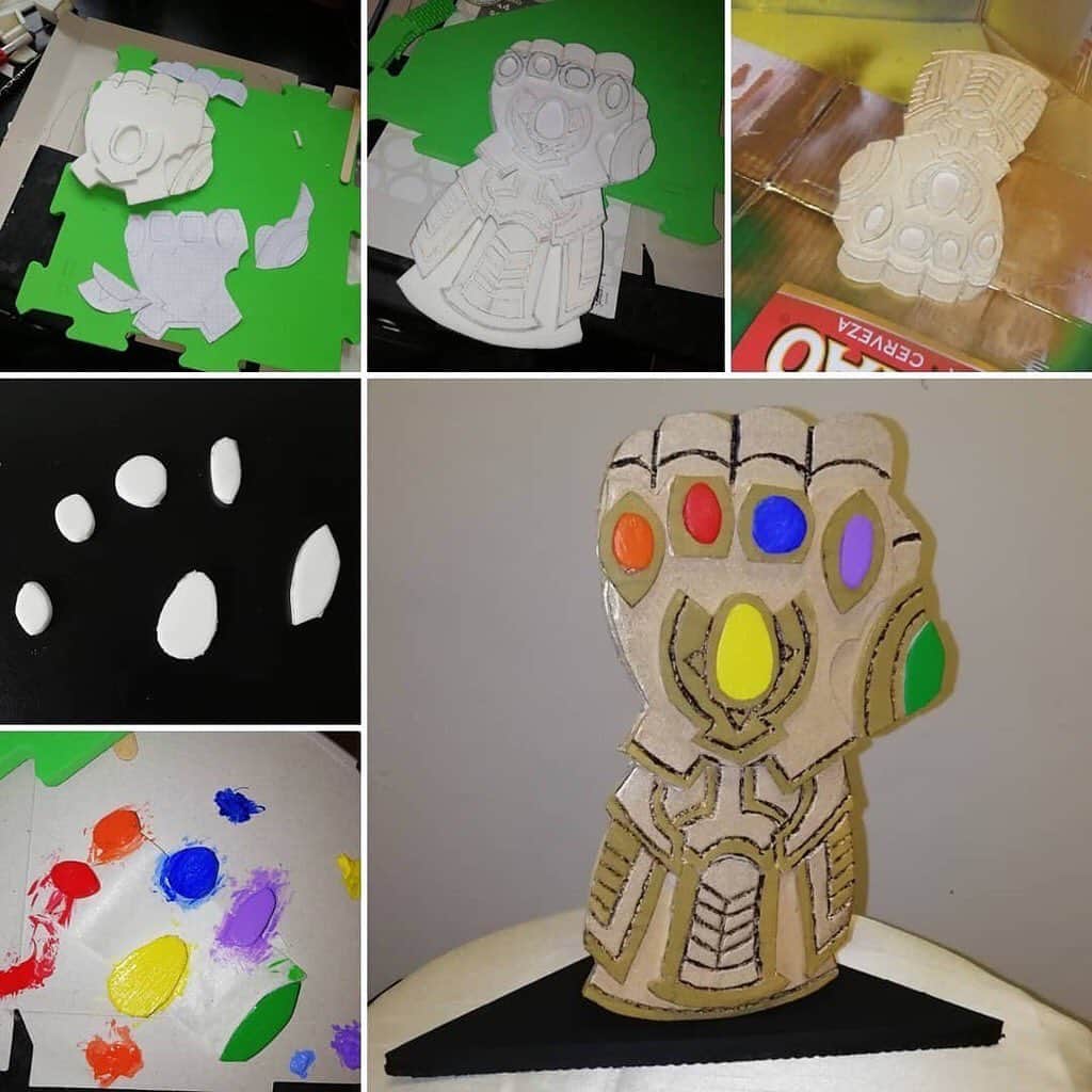 Marvel Entertainmentさんのインスタグラム写真 - (Marvel EntertainmentInstagram)「Snaps for these talented fans! Wait. 🤔 Take a look at some of our favorite #MarvelMission: Infinity Gauntlet DIY creations! See more on Marvel.com.」1月22日 6時36分 - marvel
