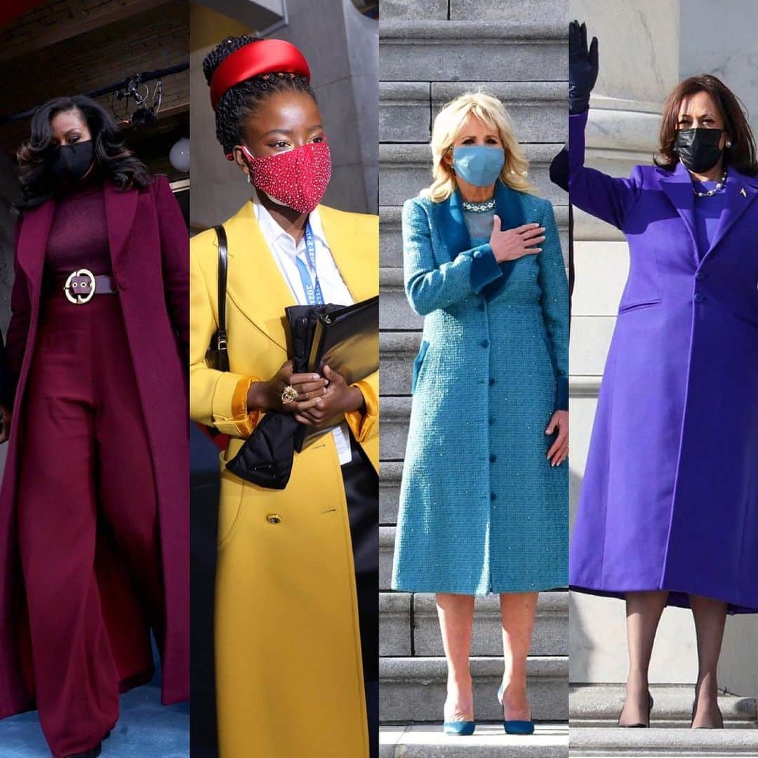 レイチェル・ゾーのインスタグラム：「The most #powerful rainbow of women ..#letsdothis @michelleobama @amandascgorman @drbiden  @kamalaharris thank you #warriors 🙏🏻 🌈 🇺🇸」
