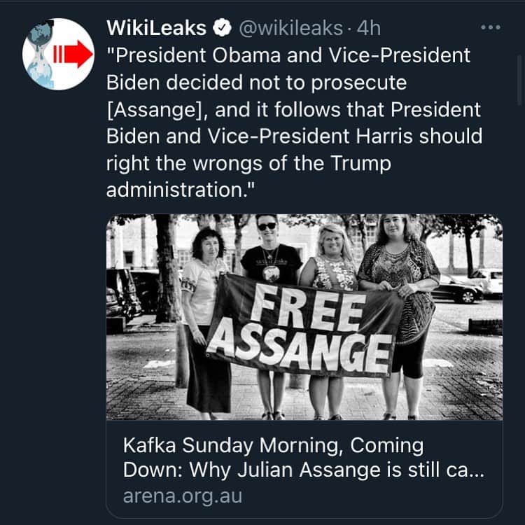 WikiLeaksのインスタグラム