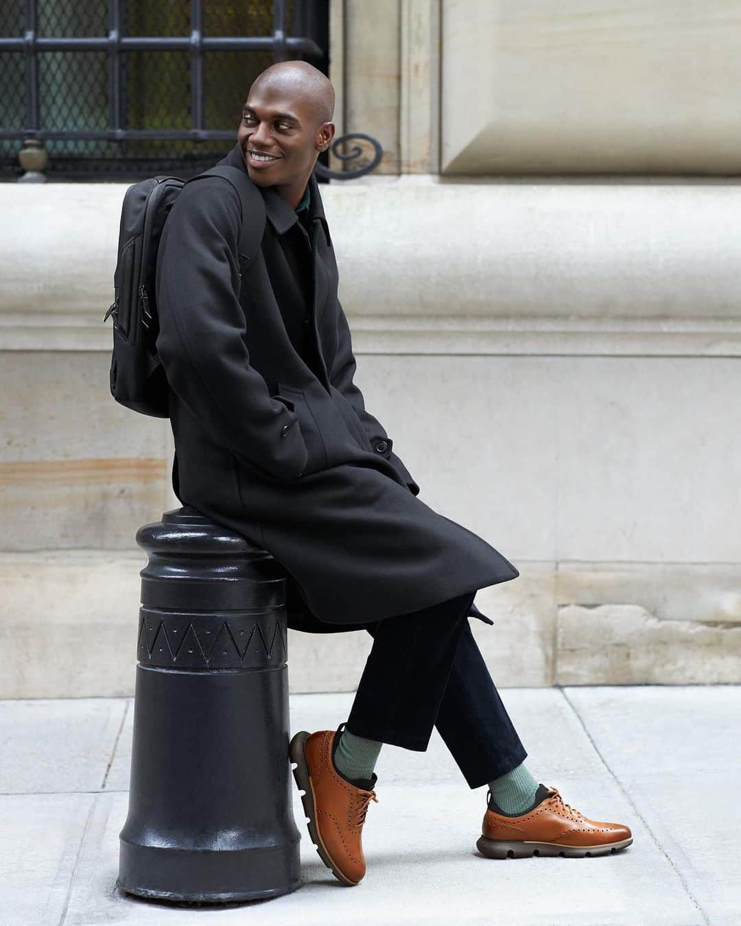 Cole Haanのインスタグラム：「This image has been rated ZG... for 4.ZERØGRAND Wingtip Oxfords, ZERØGRAND Slim Convertible Backpack, and Zero Gripes about style.」