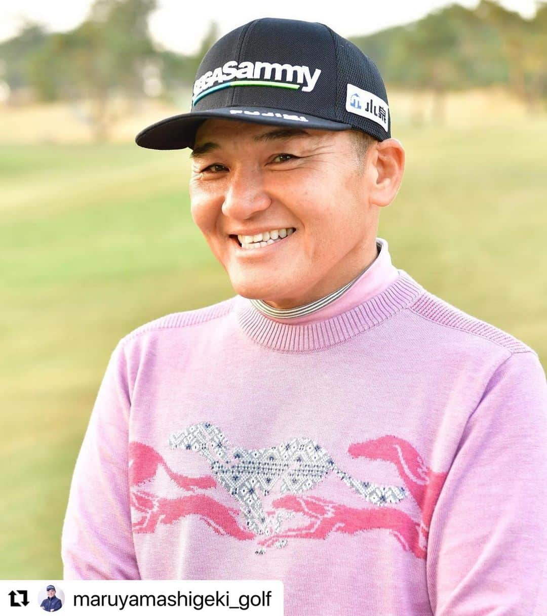 adabat アダバットさんのインスタグラム写真 - (adabat アダバットInstagram)「. 丸山茂樹プロ🏌️‍♂️. @maruyamashigeki_golf  . adabatのピンクニットでBIG SMILE😄. 2/2発売の週刊ゴルフダイジェスト📖 巻頭特集ページに登場予定です！ お楽しみに❣️ . #Repost @maruyamashigeki_golf with @make_repost ・・・ サポートありがとうございます！高橋篤史  #セガサミーホールディングス  @koizumi_official_account  #藤木グループ  @adabat.official」1月22日 10時41分 - adabat.official