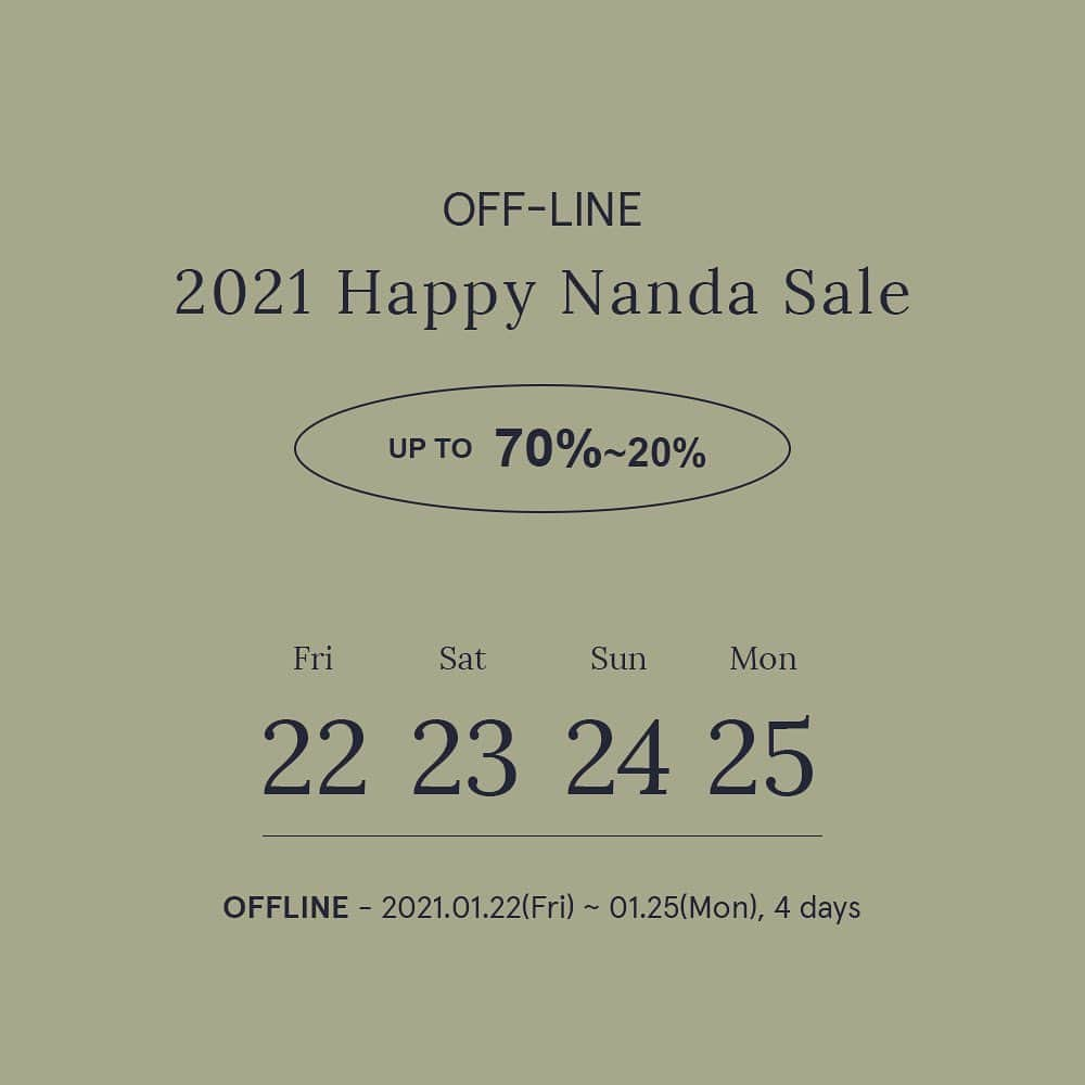 3CE Official Instagramさんのインスタグラム写真 - (3CE Official InstagramInstagram)「#Happynandasale #offline 4일간의 스타일난다 / 3CE 오프라인 스토어 세일! 최대 70% 할인 찬스, 지금 매장에서 만나보세요! - Period : 1/22(Fri) ~ 1/25(Mon) (*Korea Standard time / Only Stylenanda & 3CE offline store at Korea / Excluding Olive Young, Chicor, and Duty Free Shop) - Stylenanda / 3CE Up to 70% off, stylenanda / 3CE offline store! #stylenanda #3CE」1月22日 12時01分 - 3ce_official