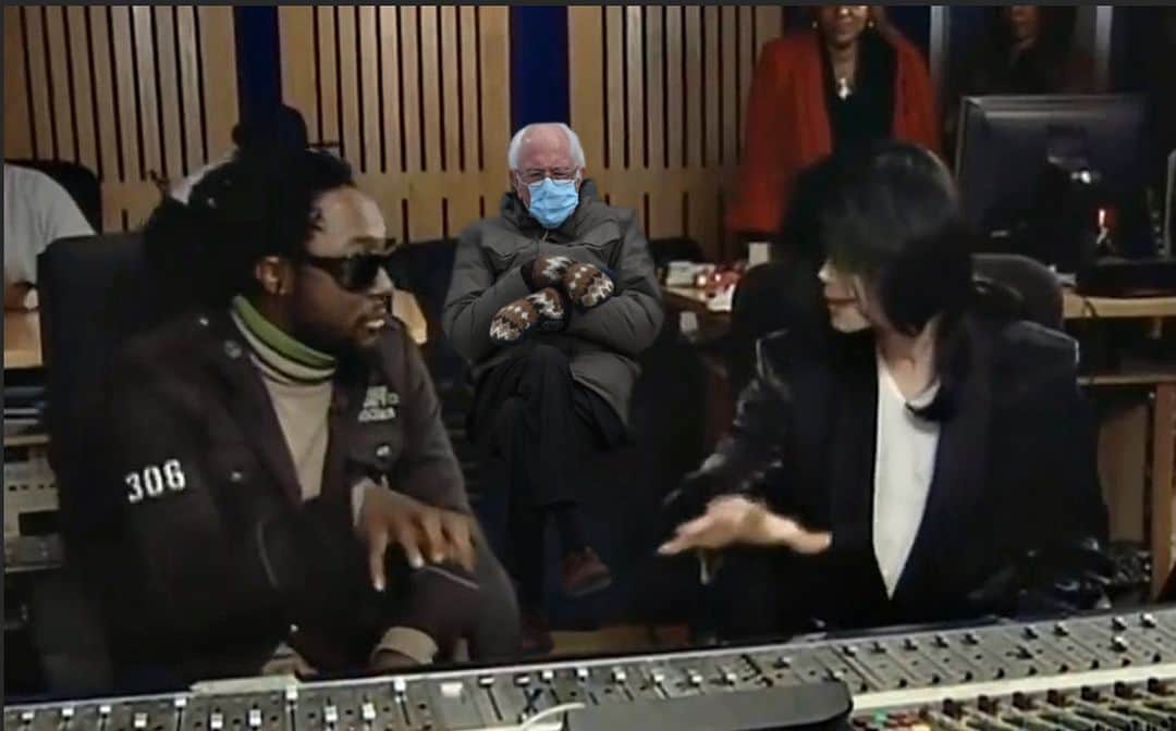 ウィル・アイ・アムのインスタグラム：「I “REMEMBER THE TIME” I was in the studio with @michaeljackson...   I miss #MJ so much...  #MASKup like @berniesanders」