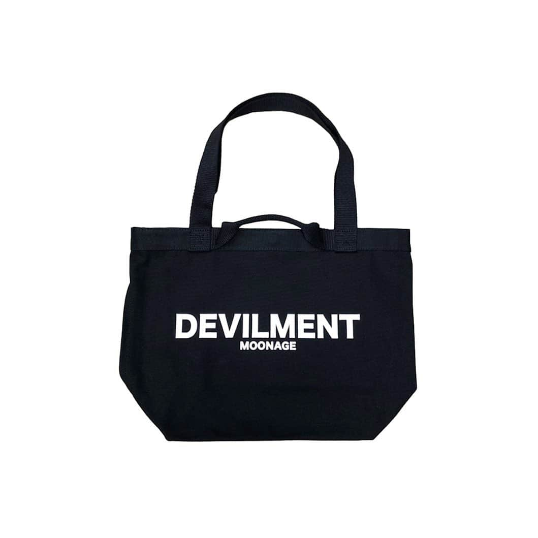 ムーンエイジデビルメントのインスタグラム：「new arrival﻿ ﻿ today﻿ ﻿ MOON AGE DEVILMENT﻿ ﻿ mac-0380﻿ PRINT ECO BAG﻿ COLOR:BLACK﻿ SIZE:F﻿ MATERIAL:C-100％﻿ PRICE:￥6,000＋TAX﻿ ﻿ #moonagedevilment #glamaddiction」