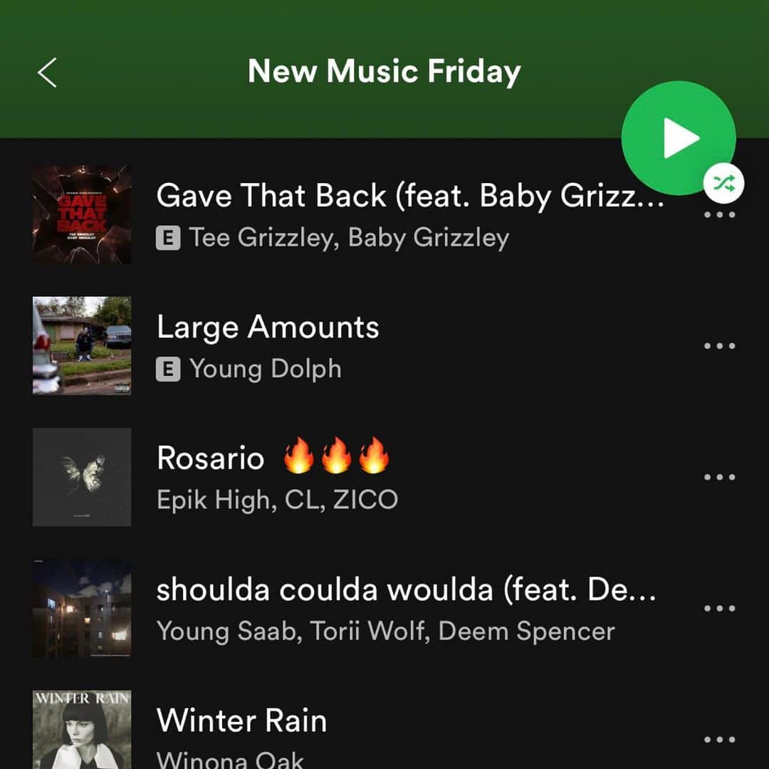 ミスラ・ジン さんのインスタグラム写真 - (ミスラ・ジン Instagram)「ROSARIO on Spotify New Music Friday 🔥🔥🔥 #epikhigh #에픽하이 #rosario #로사리오 #cl #zico #spotify」1月22日 14時53分 - realmithrajin