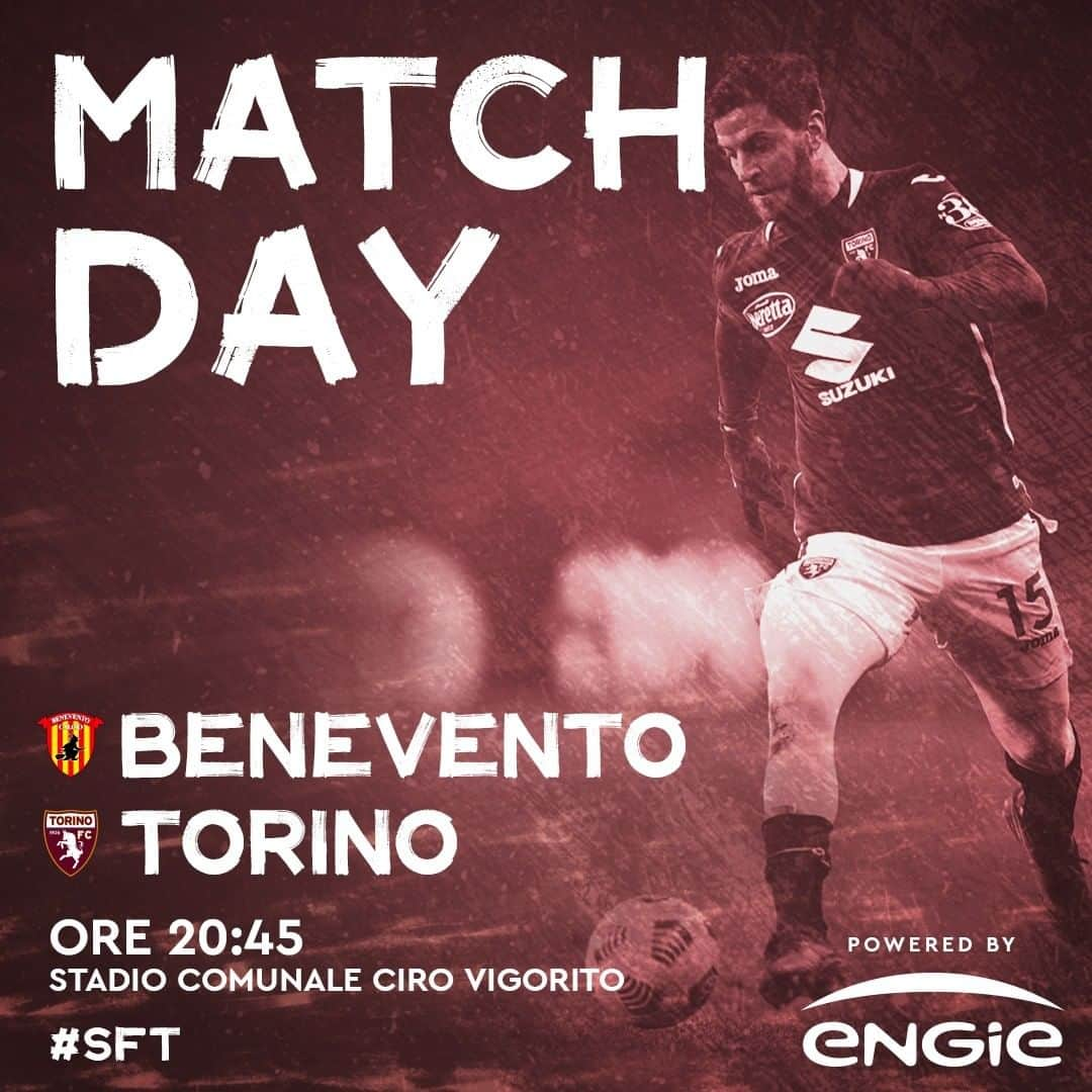 トリノFCさんのインスタグラム写真 - (トリノFCInstagram)「⚽️MATCH DAY 🆚Benevento 🏟Stadio Ciro Vigorito ⌚️Ore 20.45  #BeneventoTorino #SFT」1月22日 17時00分 - torinofc1906