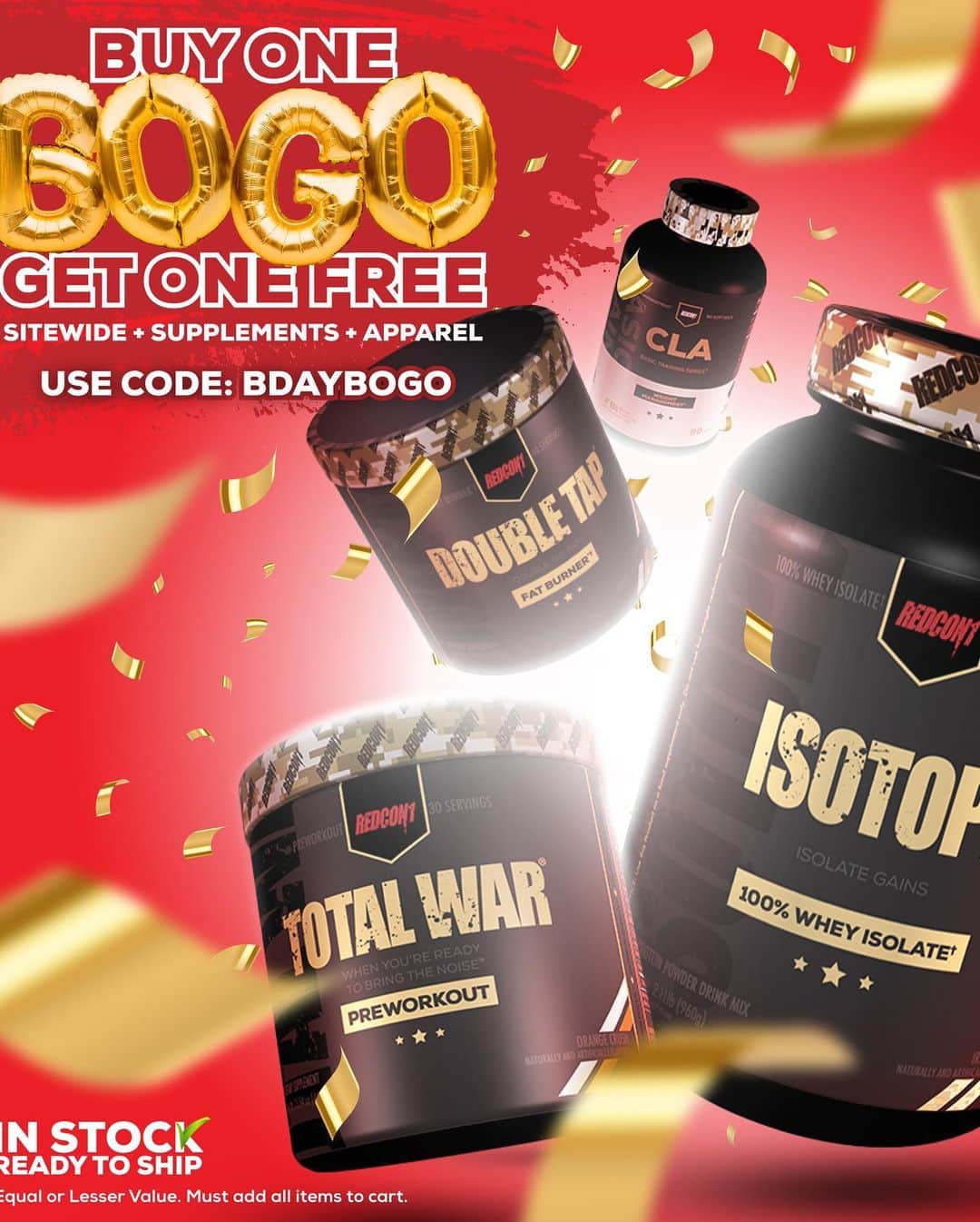 セージ・ノースカットさんのインスタグラム写真 - (セージ・ノースカットInstagram)「BUY ONE GET ONE FREE site wide from @redcon1 Right Now on all supplements and apparel for @aaronsingerman birthday! Go wish him a happy early birthday and swipe over for the code then click the link in bio for the link」1月23日 3時32分 - supersagenorthcutt