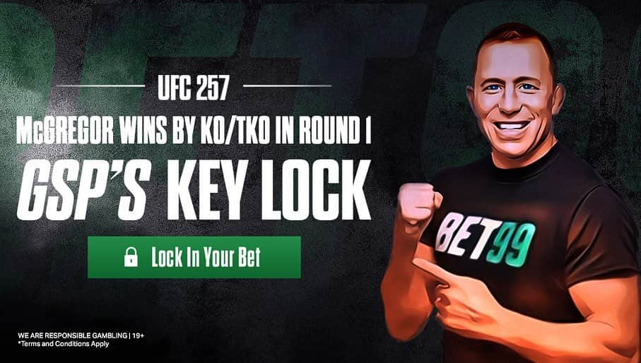 ジョルジュ・サンピエールさんのインスタグラム写真 - (ジョルジュ・サンピエールInstagram)「Check out my picks for UFC 257 and take “GSP’s Picks” in the Boosted Odds market on @bet99sportsbook now! Click the link in my bio and sign up with the code “GSP250"」1月23日 4時06分 - georgesstpierre