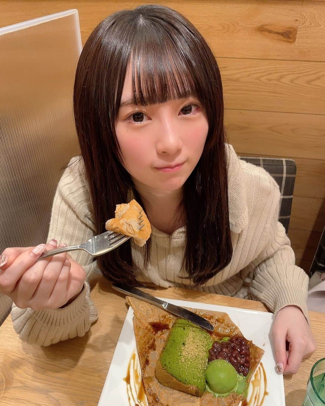 長沢菜々香のインスタグラム：「うまい！うまい！うまい！🔥  2月21日、ラフォーレでにみんなに会えるのとても楽しみです🧚🏻‍♀️」