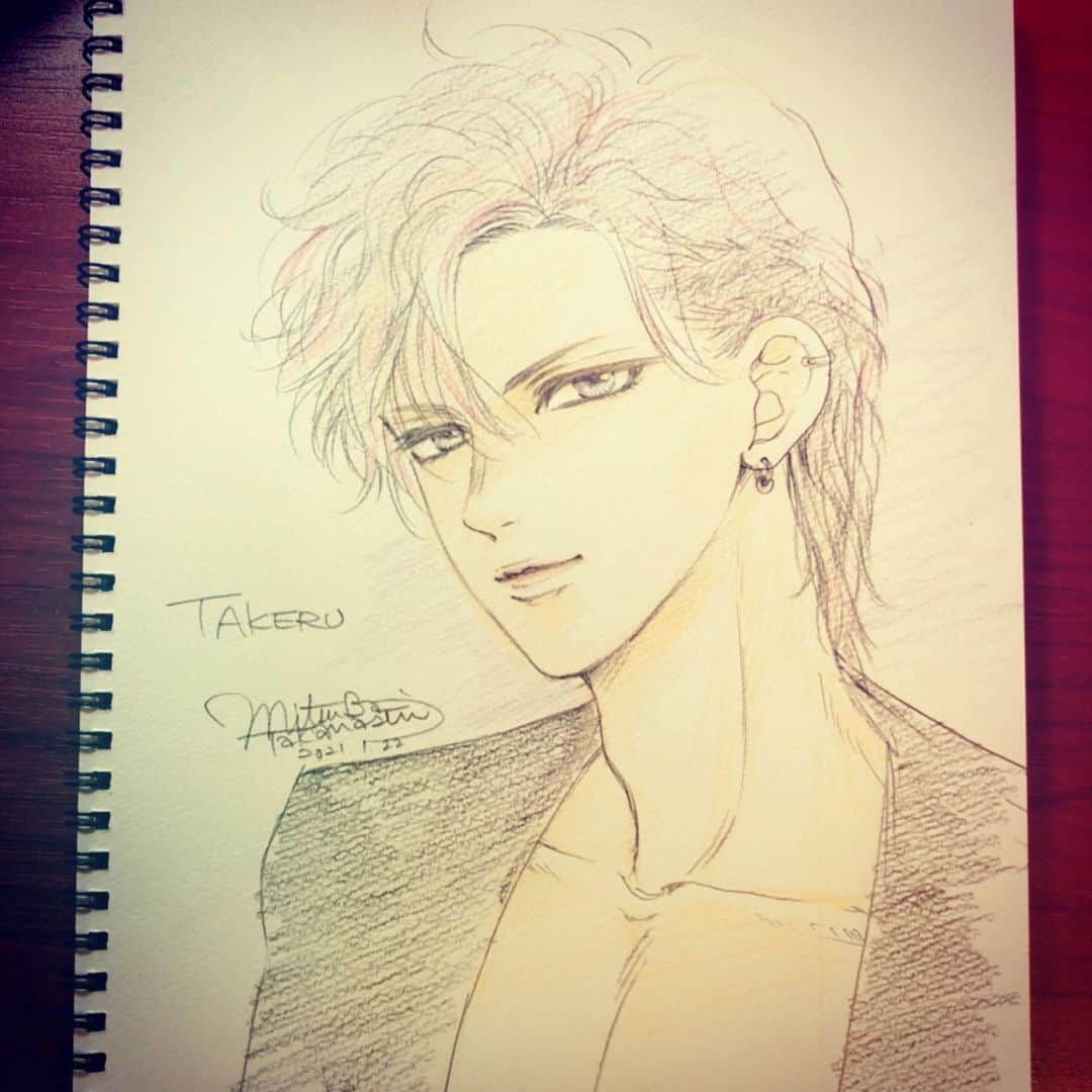 高梨みつばのインスタグラム：「リクエストイラスト 最後は #江戸川猛 #悪魔で候」