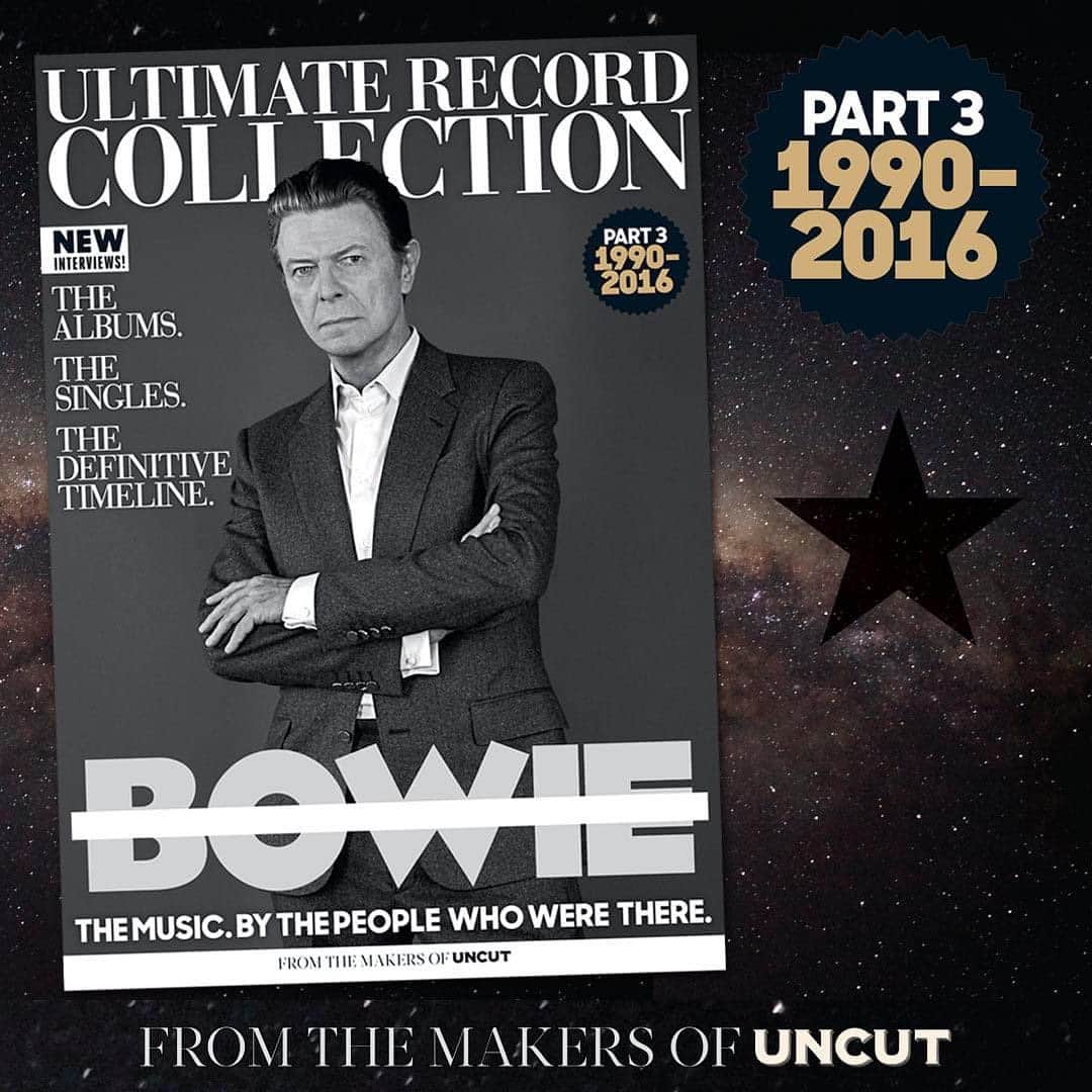 デヴィッド・ボウイさんのインスタグラム写真 - (デヴィッド・ボウイInstagram)「DAVID BOWIE ULTIMATE RECORD COLLECTION PART 3  “At the centre of it all...”  Editor John Robinson has been in touch with an exclusive first look at the third and final instalment in Uncut’s Ultimate Record Collection (URC) series, David Bowie: 1990-2016.   As with the first two instalments of URC, this volume is a pretty thorough look at the period, perfect for those trying to build their collections retrospectively. Lavishly illustrated throughout, URC covers all the major album and single releases, though don't expect to find major rarities such as the Heathen MiniDisc we posted about yesterday.  There are also new interviews with Bowie’s fellow musicians and others who contributed to the final chapter of his career, by Rob Hughes, Michael Bonner, John Robinson and Mark Beaumont.  We’ll leave you with an edited excerpt from John’s introduction:  + - + - + - + - + - + - + - + - + - + - + - + - +  Now, as we move to the last decades of Bowie’s lifetime, we find that while some features of the personnel remain the same – Mike Garson, one of our most generous interviewees, is often there; Eno returns, as does Tony Visconti, who joins us for some new recollections on Bowie’s later work – Bowie continued to thirst after fresh experience and new directions in his music. We’re particularly privileged to hear from Reeves Gabrels, who can be credited for reminding Bowie that above all, his fans want to hear him do exactly what he wants.  As this volume of Ultimate Record Collection proceeds, it becomes obvious how Bowie’s new music also enjoyed a knowing relationship to his past. This might be obvious on the likes of the VH1 Storytellers album, where Bowie reaches back as far as “Can’t Help Thinking About Me”. Elsewhere though, there’s grounds for thinking that the knowing glances to his earlier self (on the “Buddha Of Suburbia” single, say) ultimately build towards a wonderful circularity.  + - + - + - + - + - + - + - + - + - + - + - + - +  All issues of UNCUT’s Ultimate Record Collection: David Bowie are available to order here: http://bit.ly/UNCUTBowieURC (Temp link in bio)  #BowieURC」1月22日 21時06分 - davidbowie