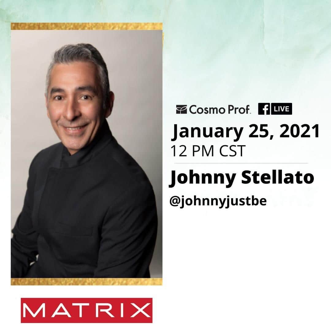 CosmoProf Beautyさんのインスタグラム写真 - (CosmoProf BeautyInstagram)「New Year = NEW Outlook!👏⁣ ⁣ Join us Monday, January 25th at 12 PM CST, for a Facebook Live event with Johnny Stellato (@johnnyjustbe). Johnny will take us on a journey on how best to see things through a "Clean Lens" bringing calm, control and focus in the New Year.⁣ ⁣ Don't forget to give us a 👍 on Facebook to receive notifications once we go live!⁣⁣⁣⁣⁣⁣⁣⁣⁣ ⁣ #matrix #matrixhair #matrixeducation #cosmoprofbeauty #licensedtocreate #facebooklive #haireducation #hairtutorials #hairtutorial」1月22日 22時00分 - cosmoprofbeauty
