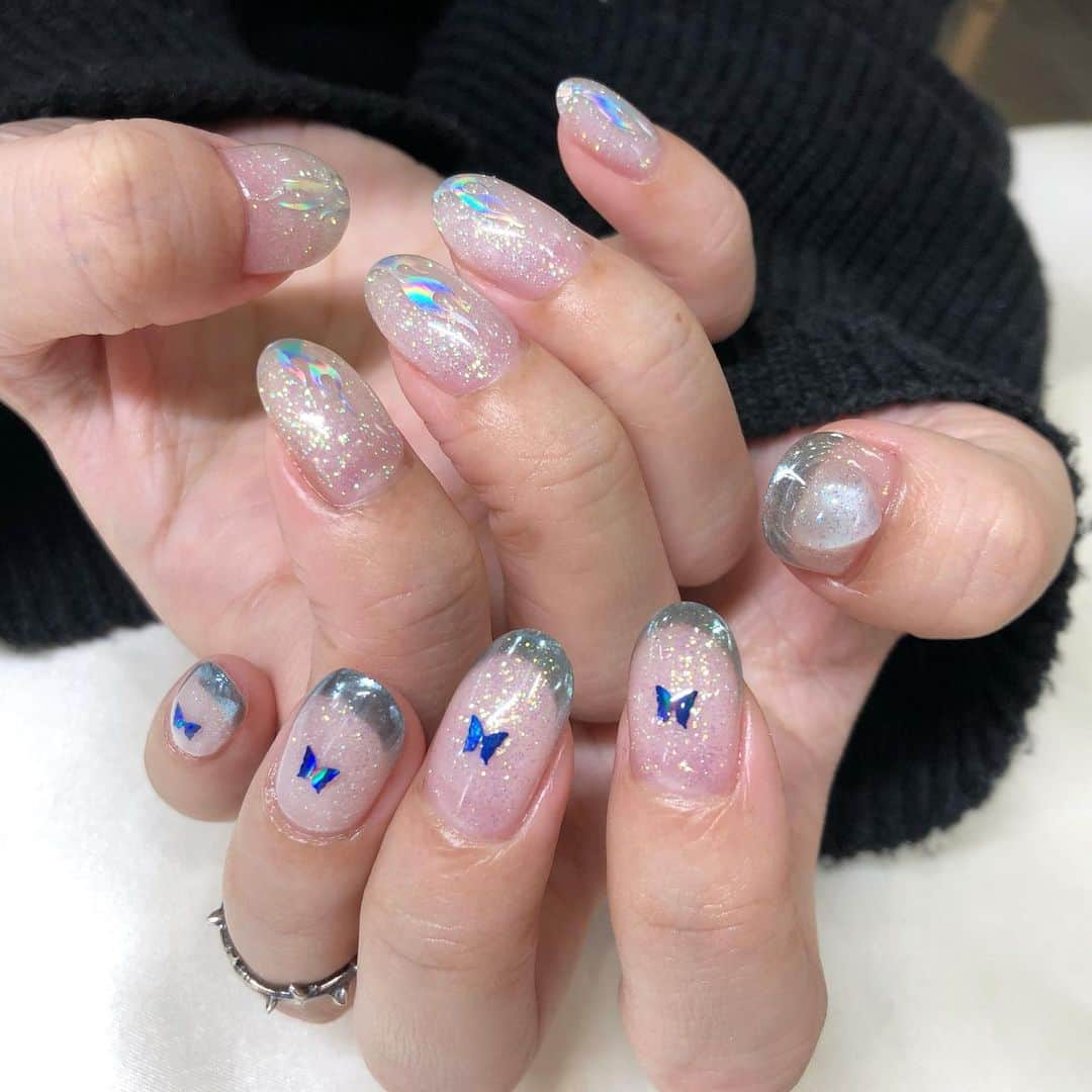 inthinkさんのインスタグラム写真 - (inthinkInstagram)「キラキラメラメラ🔥🦋 楽曲イメージネイル💅🏻 . . #inthink #inthinknail  #nail #nailstagram #nails #nailart #nailsdesign #nailpics #gelnails #followme」1月22日 22時04分 - inthink