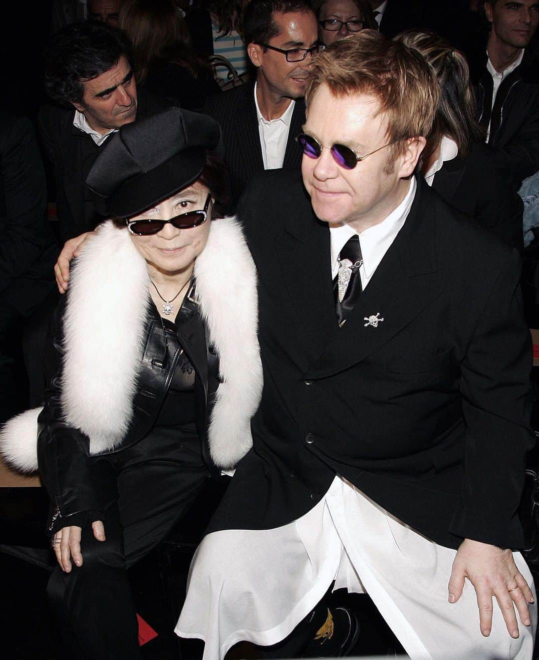 GQさんのインスタグラム写真 - (GQInstagram)「#YourMorningShot: Yoko Ono and Elton John at Dior, Winter 2006」1月22日 22時23分 - gq