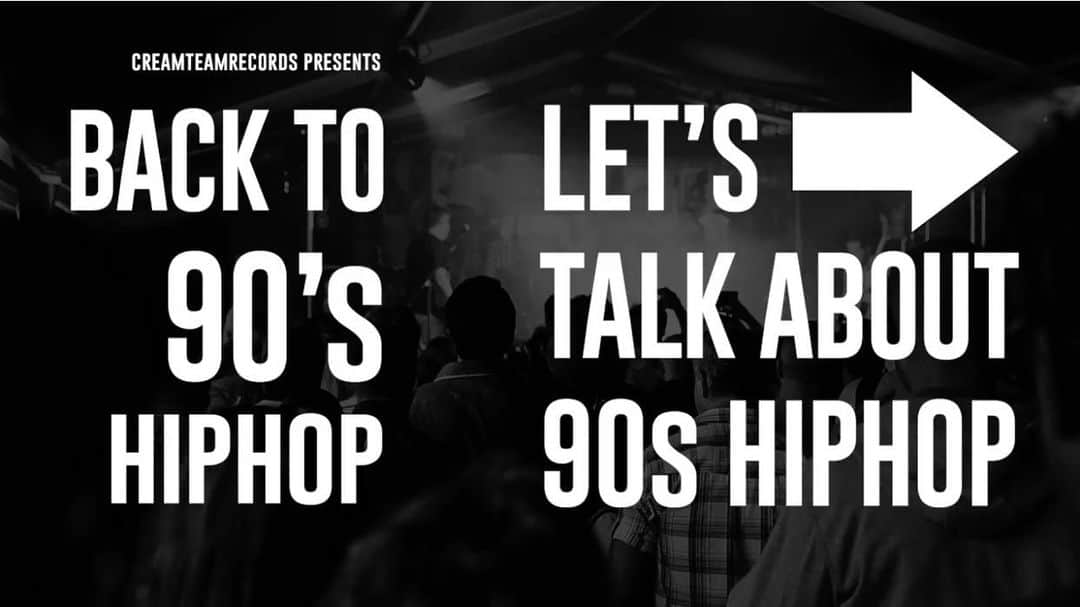 クリームチームレコードのインスタグラム：「let's talk about 90s hiphop! https://www.youtube.com/watch?v=9d9guNKVZL8」