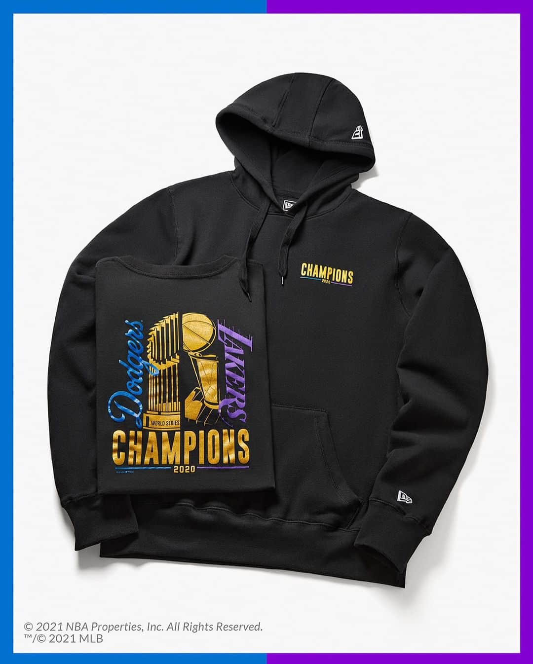 ニューエラ・キャップのインスタグラム：「A year of championships for the City of Los Angeles. Commemorate the victories with @lakers x @dodgers Championship Apparel, and new Dodgers headwear, available now at neweracap.com . Link in bio to shop 🏆」