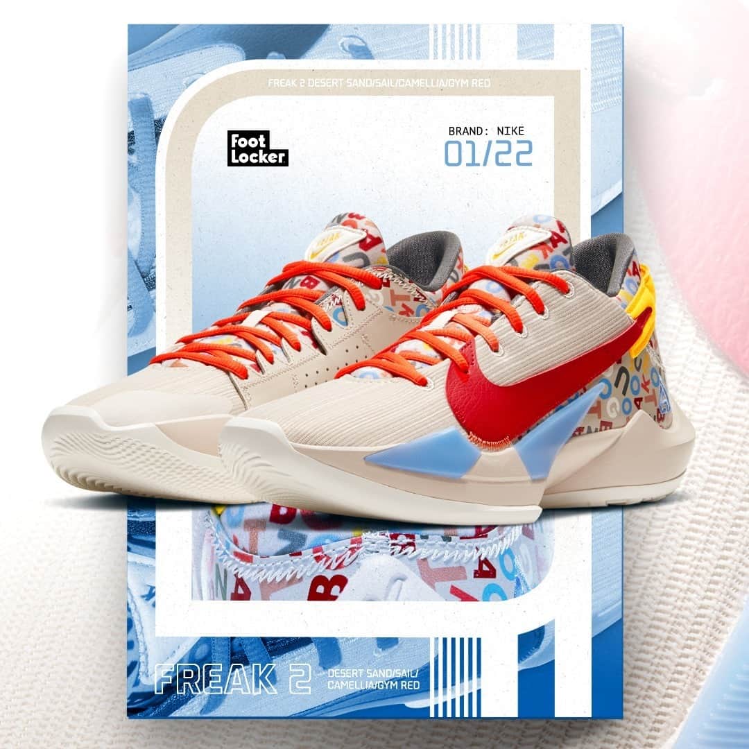Foot Lockerさんのインスタグラム写真 - (Foot LockerInstagram)「The  #Nike Zoom Freak 2 'Letter Bro' is now available online and in select stores.」1月23日 0時00分 - footlocker