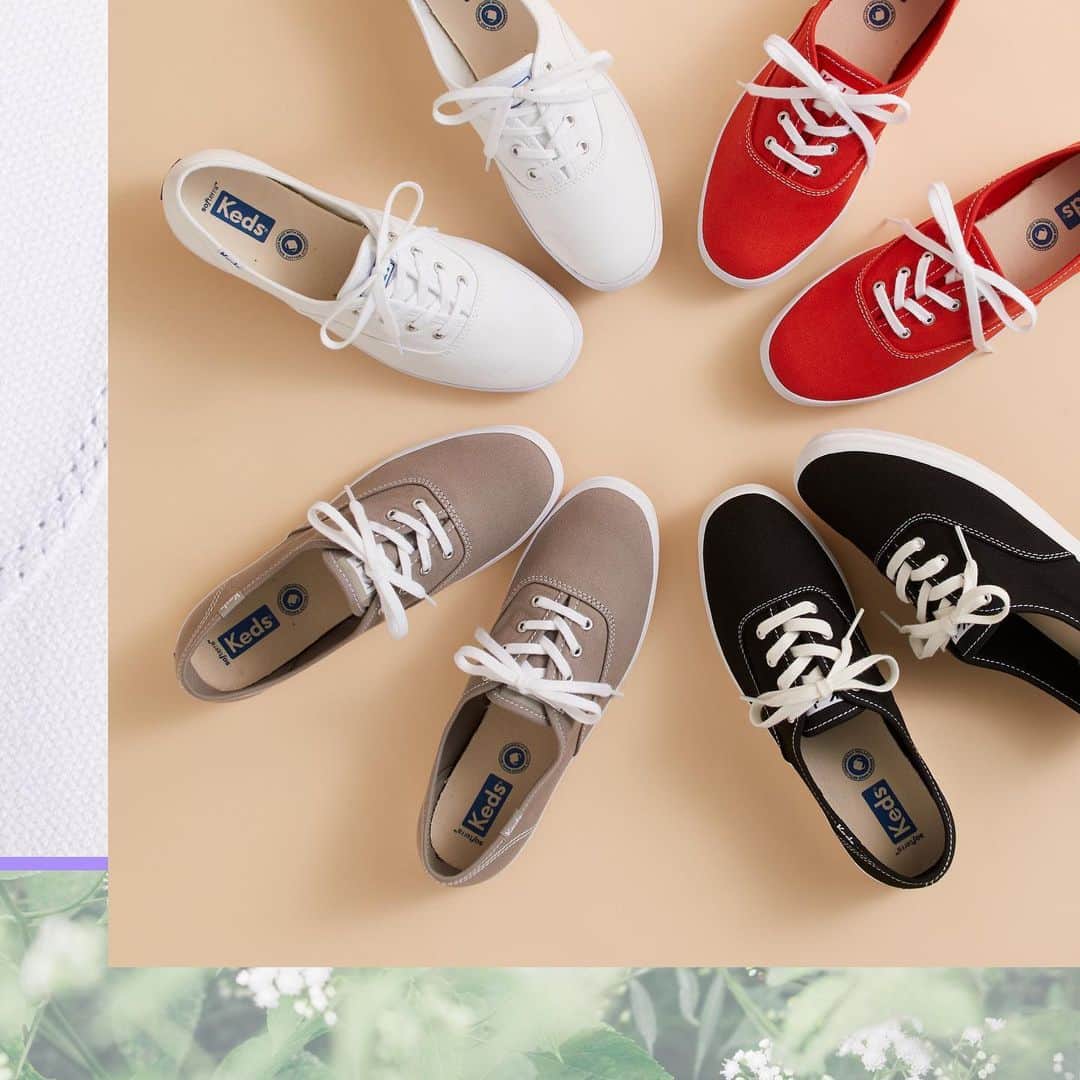 Kedsのインスタグラム：「Your favorite sneaker just got even better. The iconic design you love and the classic colors you crave, now featuring soft-yet-durable organically grown cotton canvas. Which color will you choose?」
