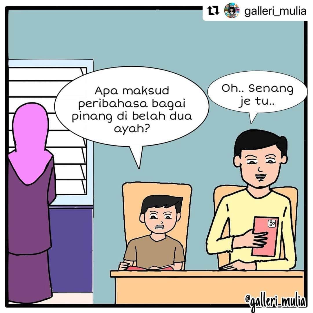 Koleksi Komik Malaysiaさんのインスタグラム写真 - (Koleksi Komik MalaysiaInstagram)「#Repost @galleri_mulia with @make_repost ・・・ Peribahasa. . Sesiapa yang nak iklankan perniagaan anda, just dm.. . Follow @galleri_mulia . #malaysia #kartunmalaysia #komikrakyat #komikmalaysia #edisikomikmalaysia #koleksikomikmalaysia #lawakkomik #art #trending #komiklawak #lawak #komik #comic #comedy #malaysiancomic #komikdakwah #komiksentap #komiktarbiah #ibubapa #komikkeluarga #sahabat #sahabatsejati #sahabatselamanya #suamiisteri」1月23日 0時14分 - tokkmungg_exclusive
