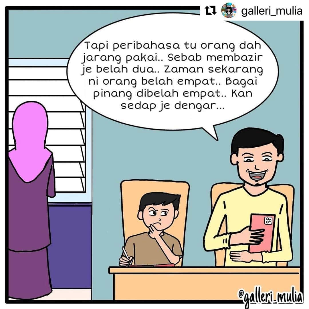 Koleksi Komik Malaysiaさんのインスタグラム写真 - (Koleksi Komik MalaysiaInstagram)「#Repost @galleri_mulia with @make_repost ・・・ Peribahasa. . Sesiapa yang nak iklankan perniagaan anda, just dm.. . Follow @galleri_mulia . #malaysia #kartunmalaysia #komikrakyat #komikmalaysia #edisikomikmalaysia #koleksikomikmalaysia #lawakkomik #art #trending #komiklawak #lawak #komik #comic #comedy #malaysiancomic #komikdakwah #komiksentap #komiktarbiah #ibubapa #komikkeluarga #sahabat #sahabatsejati #sahabatselamanya #suamiisteri」1月23日 0時14分 - tokkmungg_exclusive