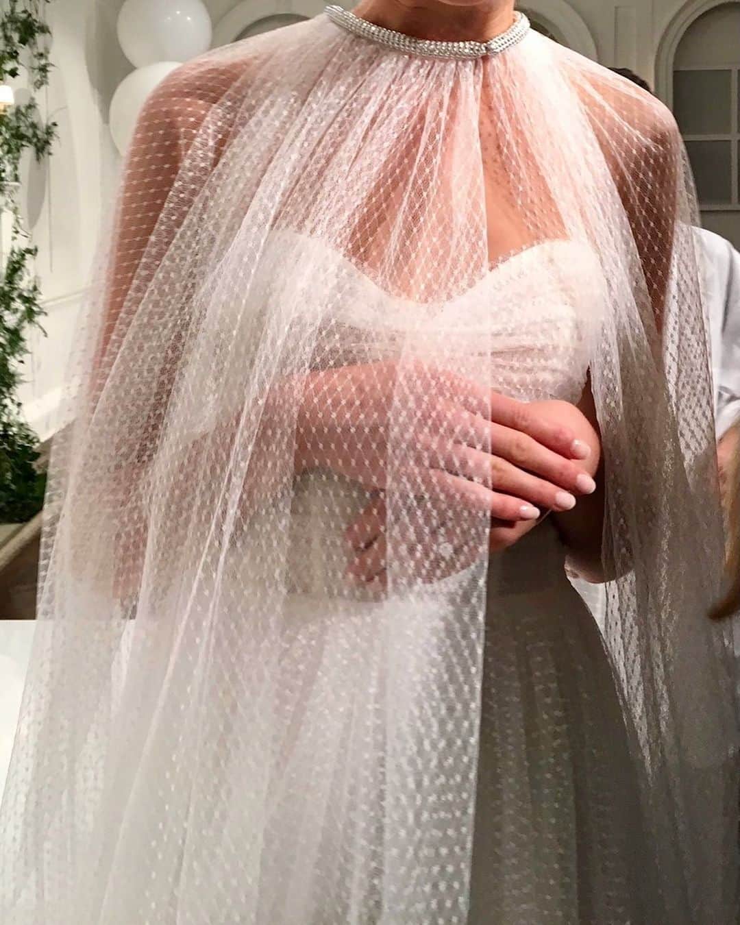 Monique Lhuillierのインスタグラム：「Sheer Beauty 🤍 #moniquelhuillier」