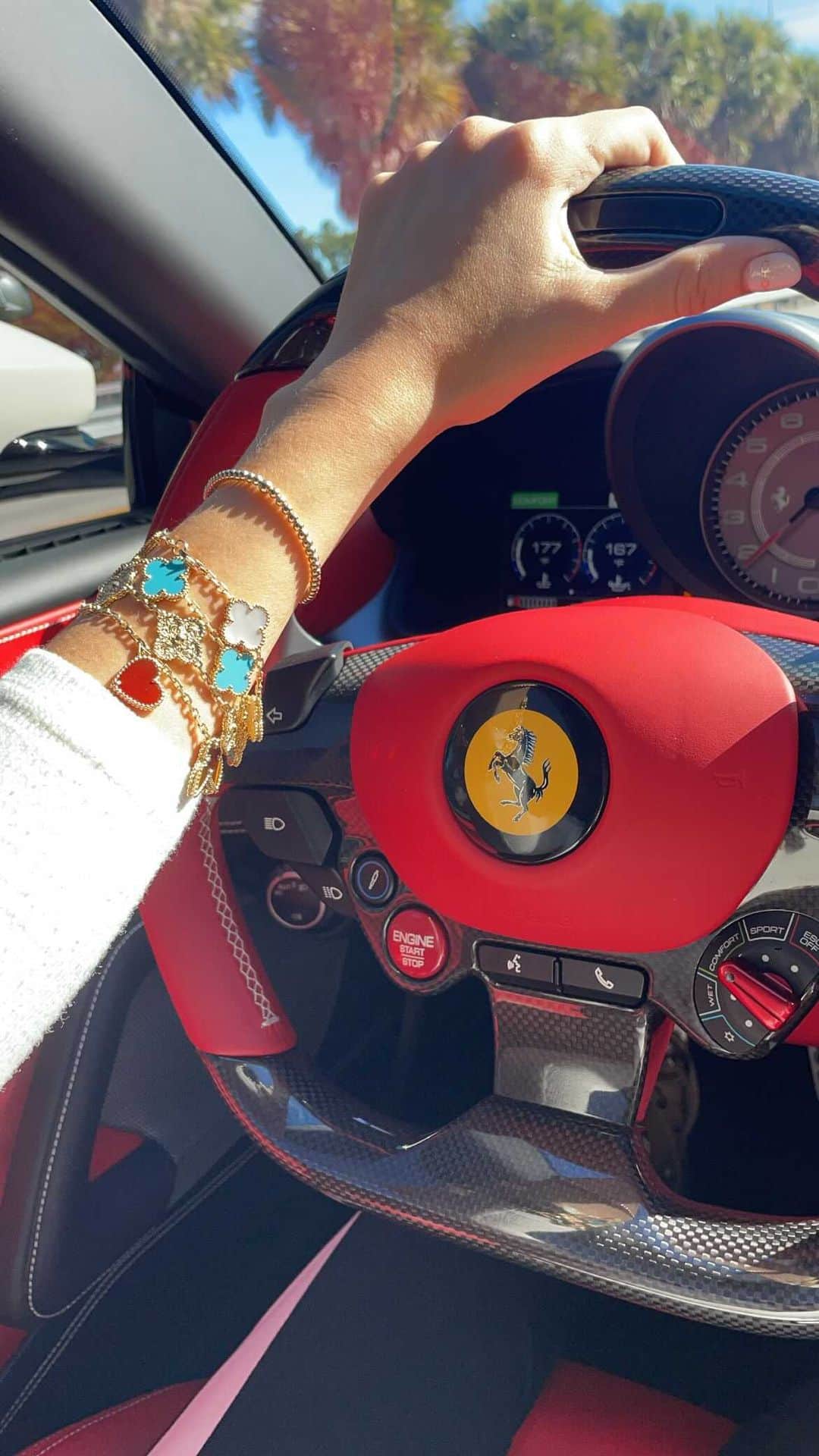 Alexandra M Rodriguezのインスタグラム：「#cruising #momrarri #ferrari #pullup #dreambig #fun #wifey #happy #lusso #f8 #roma #interiors」