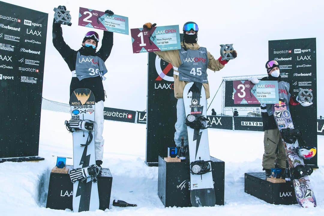 アナログクロージングさんのインスタグラム写真 - (アナログクロージングInstagram)「🚨LAAX OPEN Update🚨  After pushing through some challenging weather in finals, #BurtonTeam riders @zoisynnott and @leonvockensperger landed themselves in the second spot on the slopestyle podium 🥈and @nik.mattsson took the 🥇on the men’s podium.   Stay tuned for updates on #LAAXOpen pipe finals.」1月23日 2時42分 - burtonsnowboards