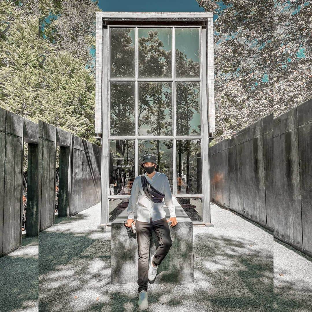 アイス・サランユーのインスタグラム：「🖤🤍🖤 #khaoyai」