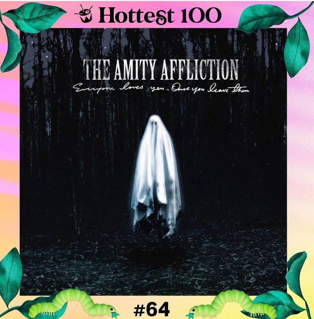 The Amity Afflictionのインスタグラム：「Thank you to everyone that voted! We are so thankful for the support and can’t wait to play this song live for you all soon. @triple_j #hottest100」