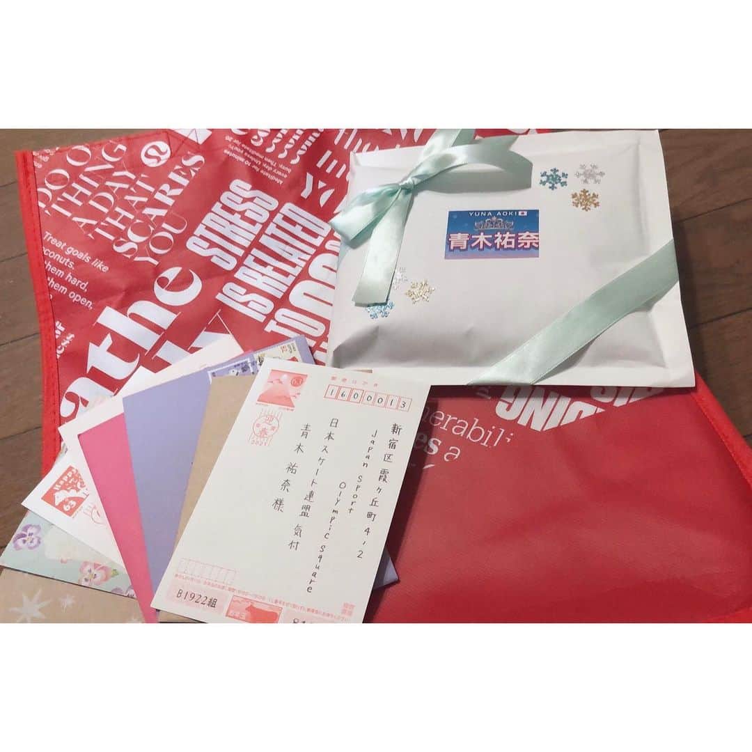 青木祐奈のインスタグラム：「・ ・ 先日届きました🤗 いつも素敵なお手紙､プレゼントありがとうございます🥰」
