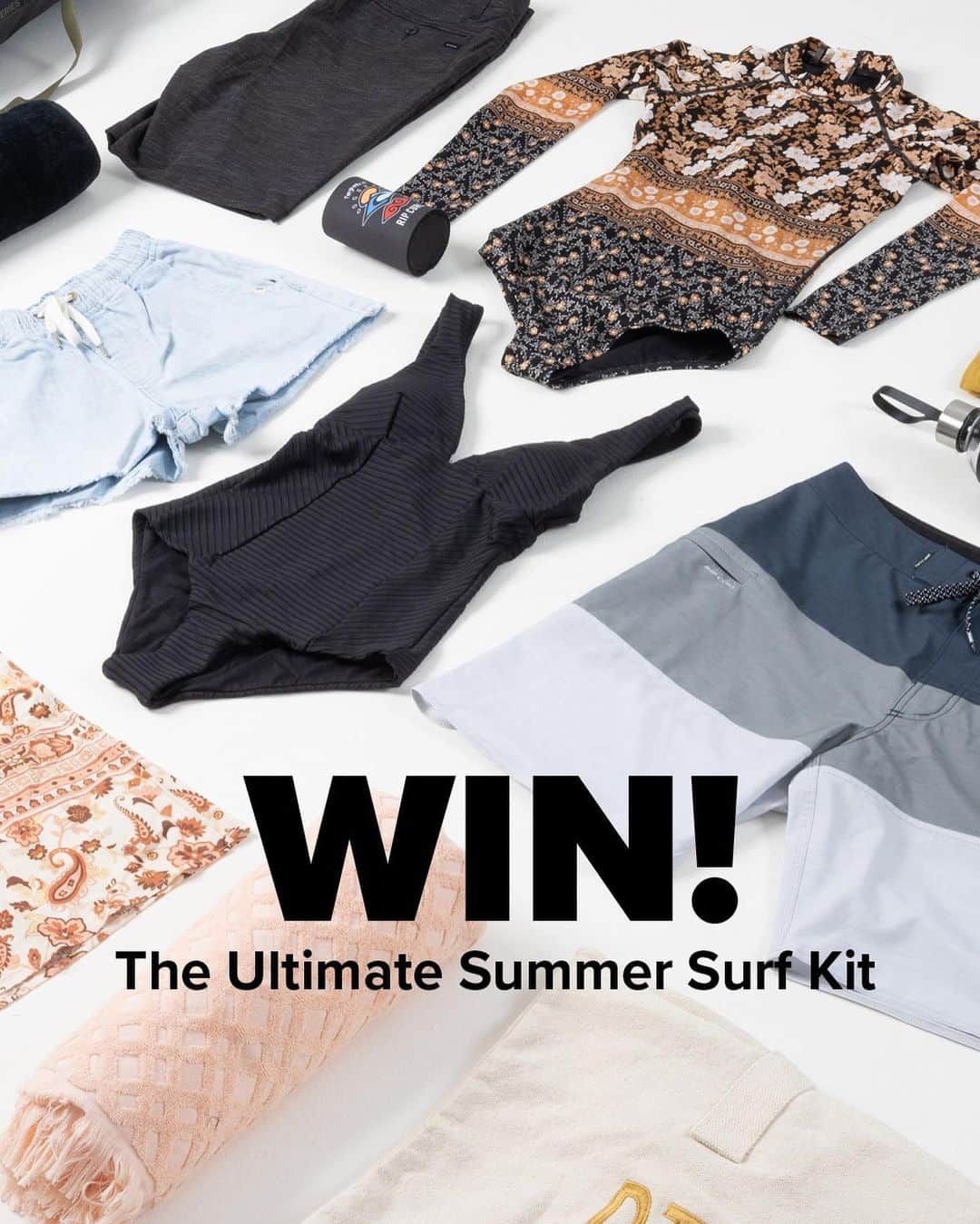 Rip Curl Australiaさんのインスタグラム写真 - (Rip Curl AustraliaInstagram)「WIN! Hit the link in bio for your chance to score the Ultimate Summer Surf Kit 🔥⁠⠀ ⁠⠀ We’re talking the best boardshorts and bikinis, a hat to protect your noggin, an array of loose, light tees and shirts that you can throw over your togs and finish it off with a pair of pluggers. Strewth! Win all this, and more. ⁠⠀ ⁠⠀ 2 prizes to be won. Hurry, ends soon!」1月23日 5時33分 - ripcurl_aus