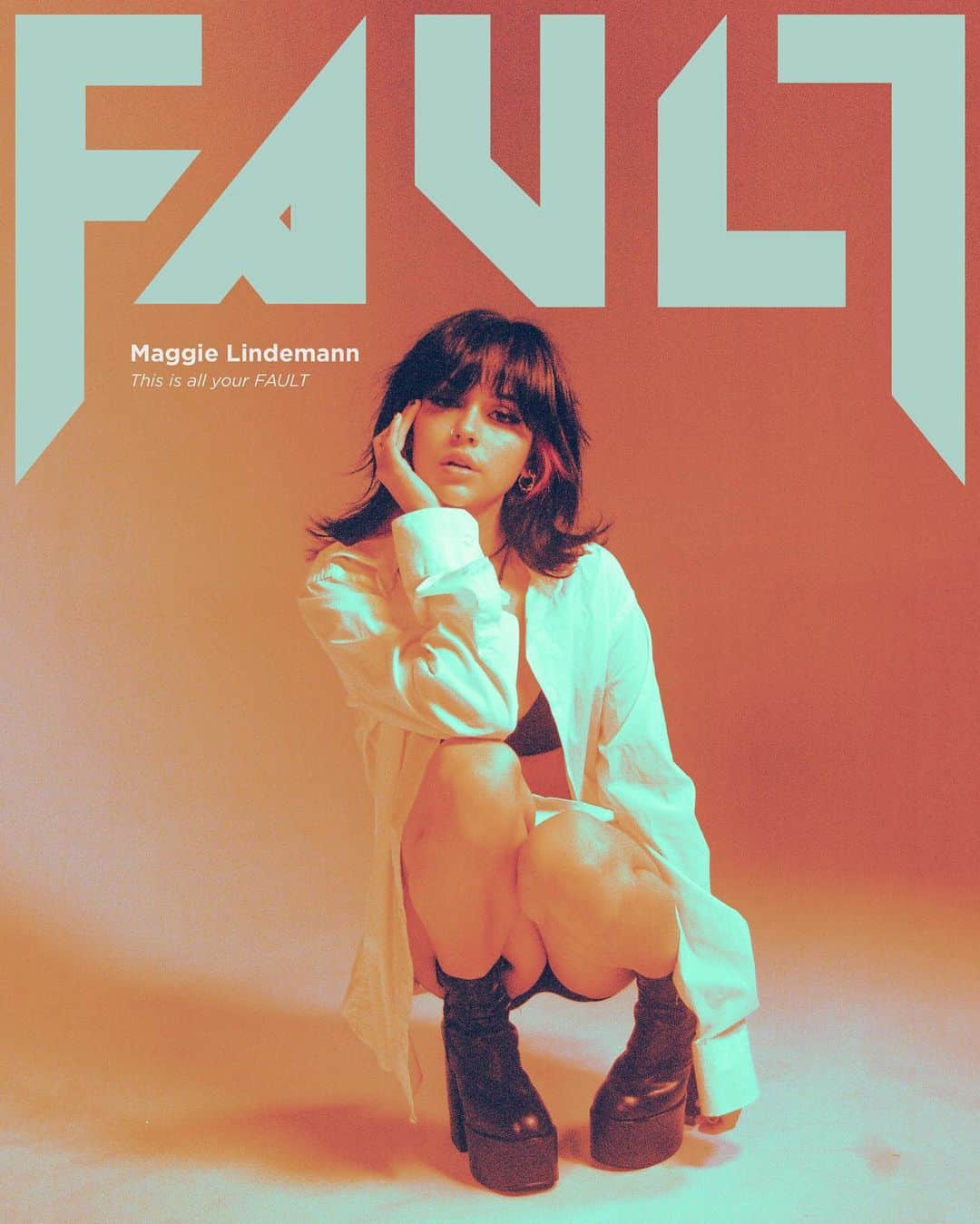 マギー・リンデマンのインスタグラム：「@fault_magazine out now ❤️」