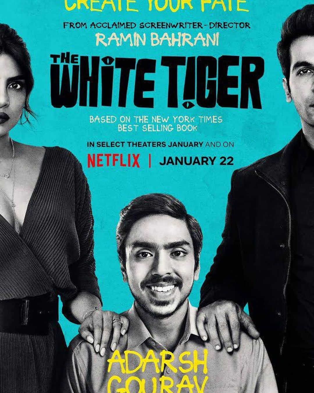 ニック・ジョナスさんのインスタグラム写真 - (ニック・ジョナスInstagram)「The White Tiger is out now on @netflix!!! So incredibly proud of my wife @priyankachopra for her work as both an actor and a producer on this movie. Everyone do yourself a favor and go watch this movie right now! Congrats to the entire cast and crew and creative team.」1月23日 6時12分 - nickjonas